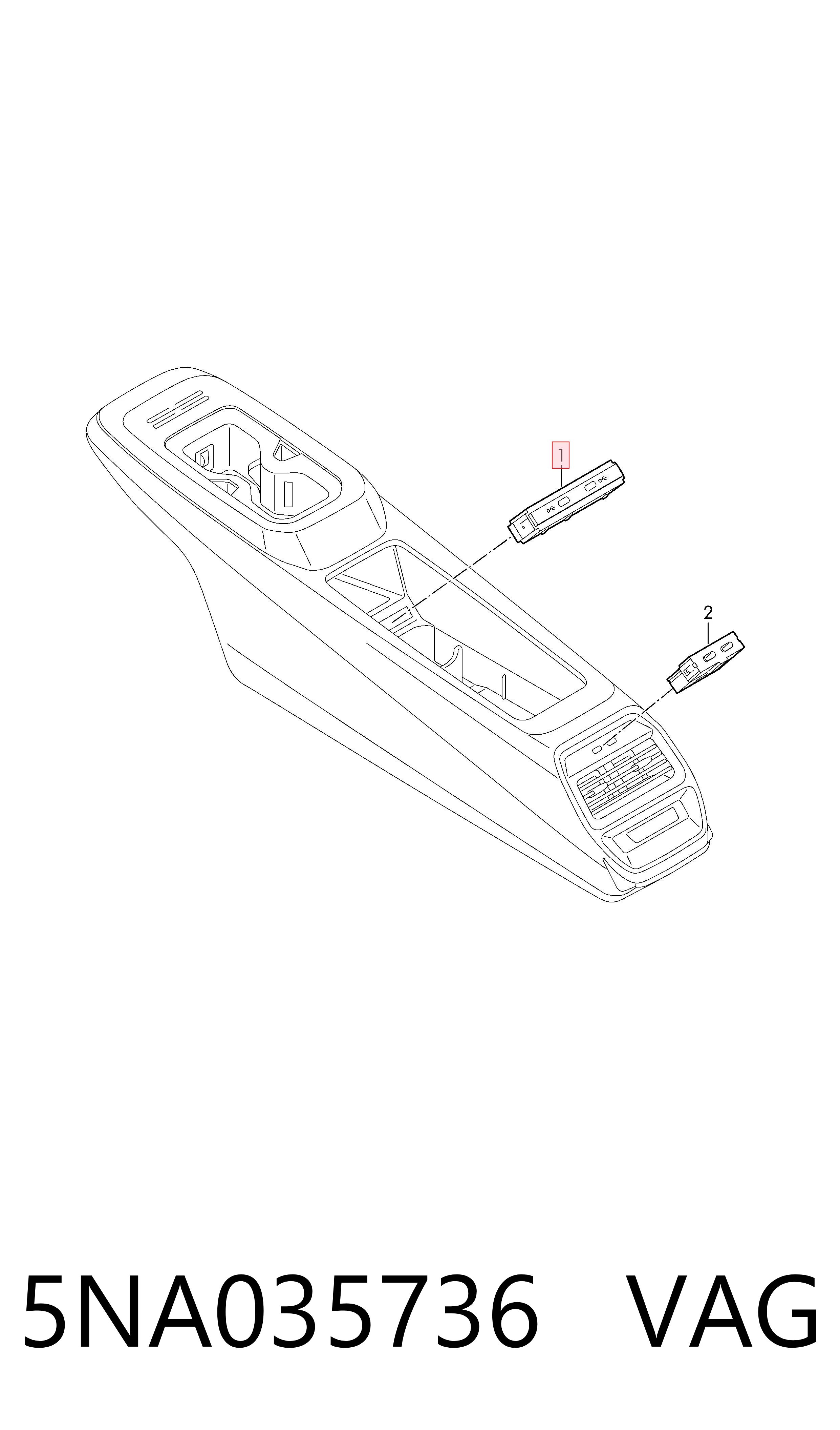 Concentrador USB VAG 5NA035736 precio, desde 52,27 EUR