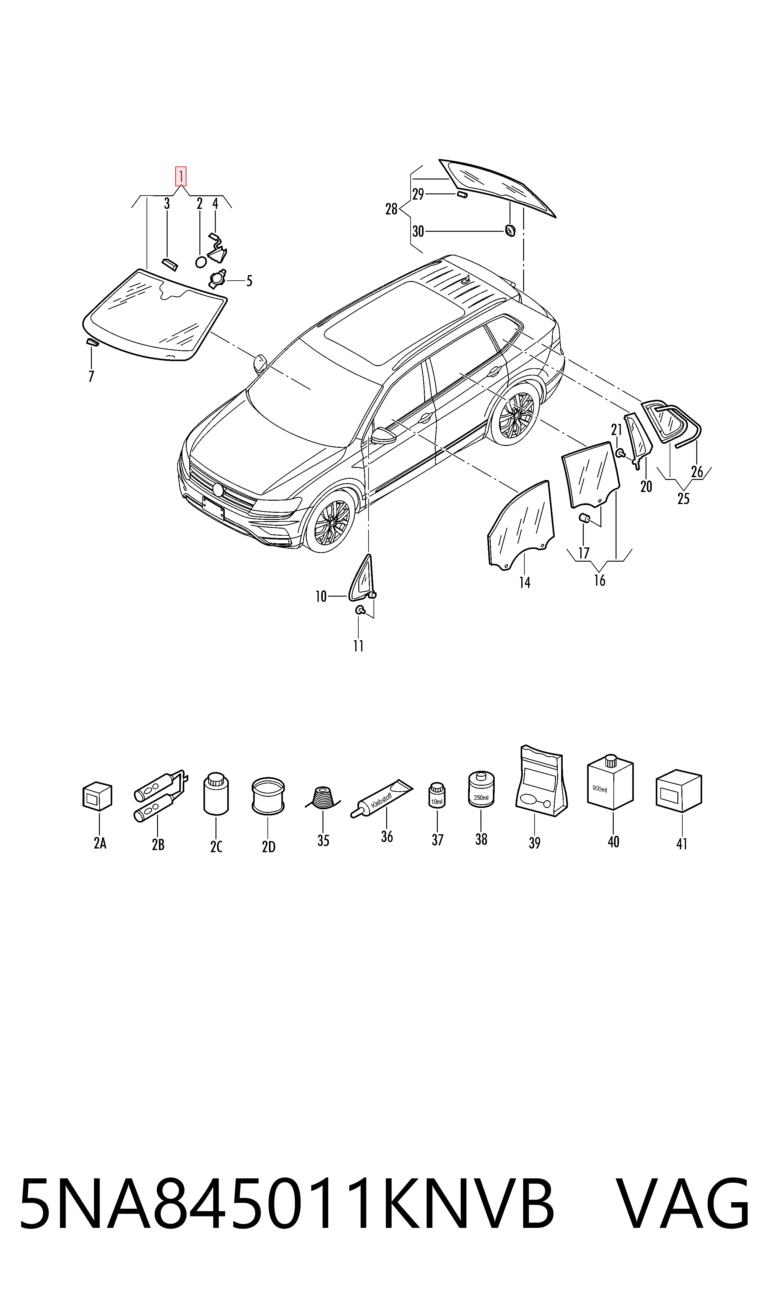 Comprar Parabrisas Volkswagen Tiguan BW2, BJ2 a bajo precio