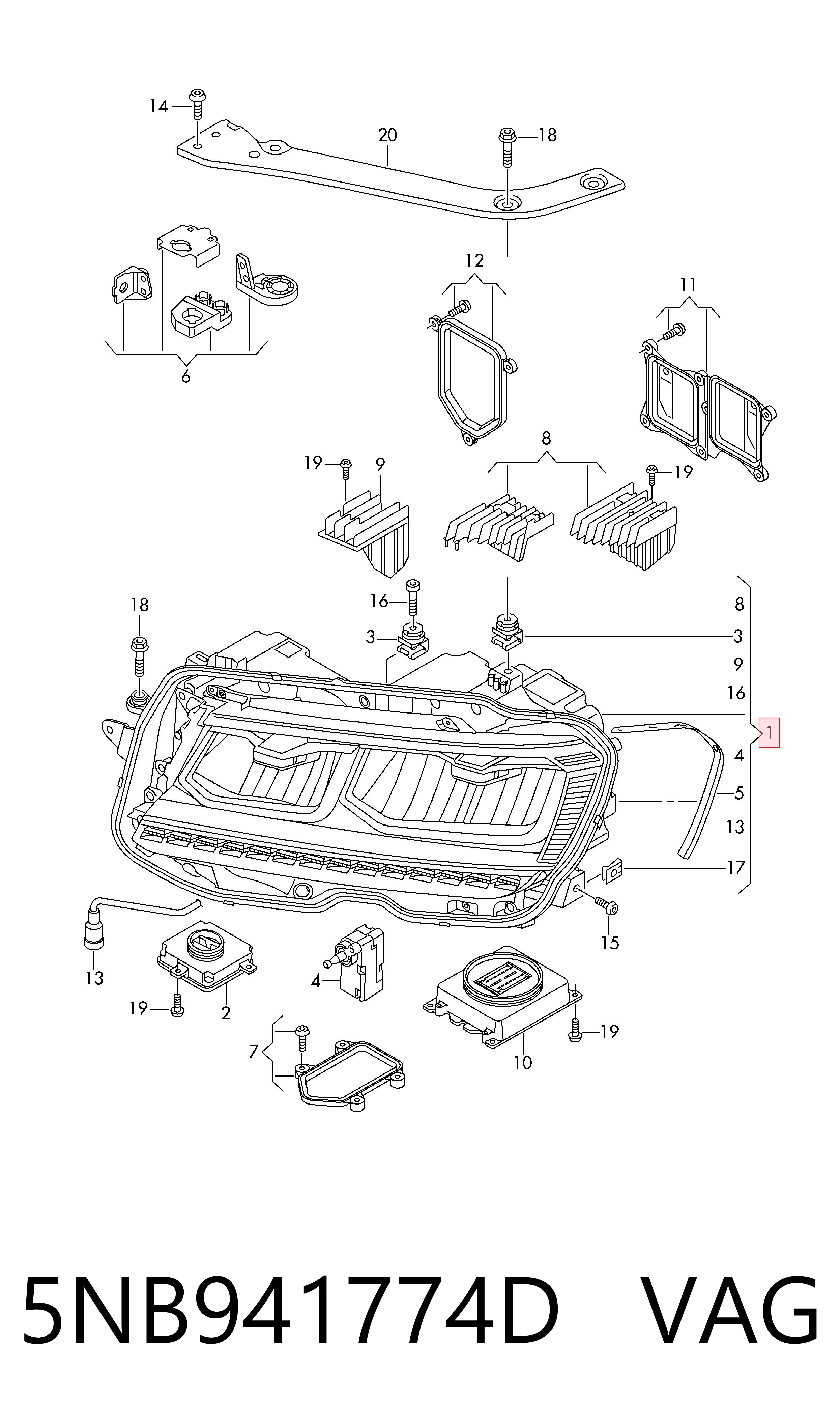 Faro derecho FP7445R6T TYC