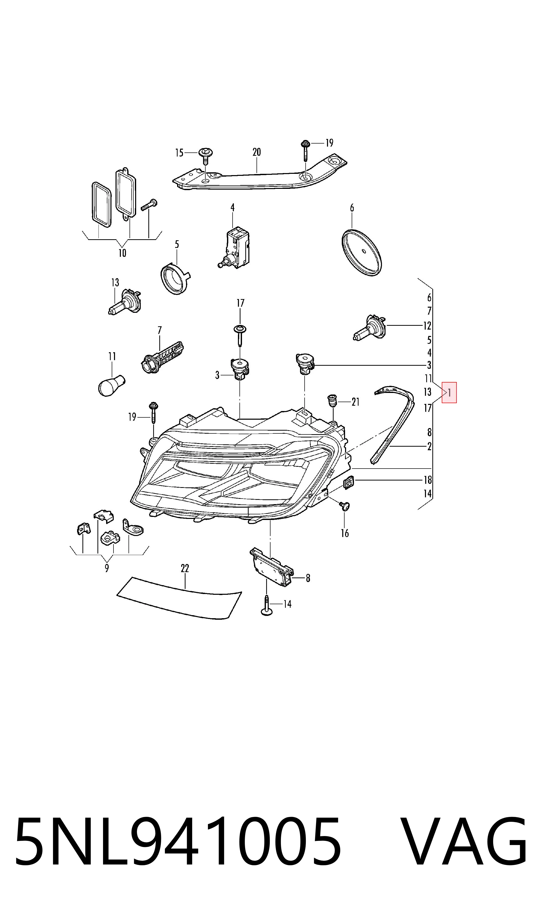 5NL941005 VAG Faros