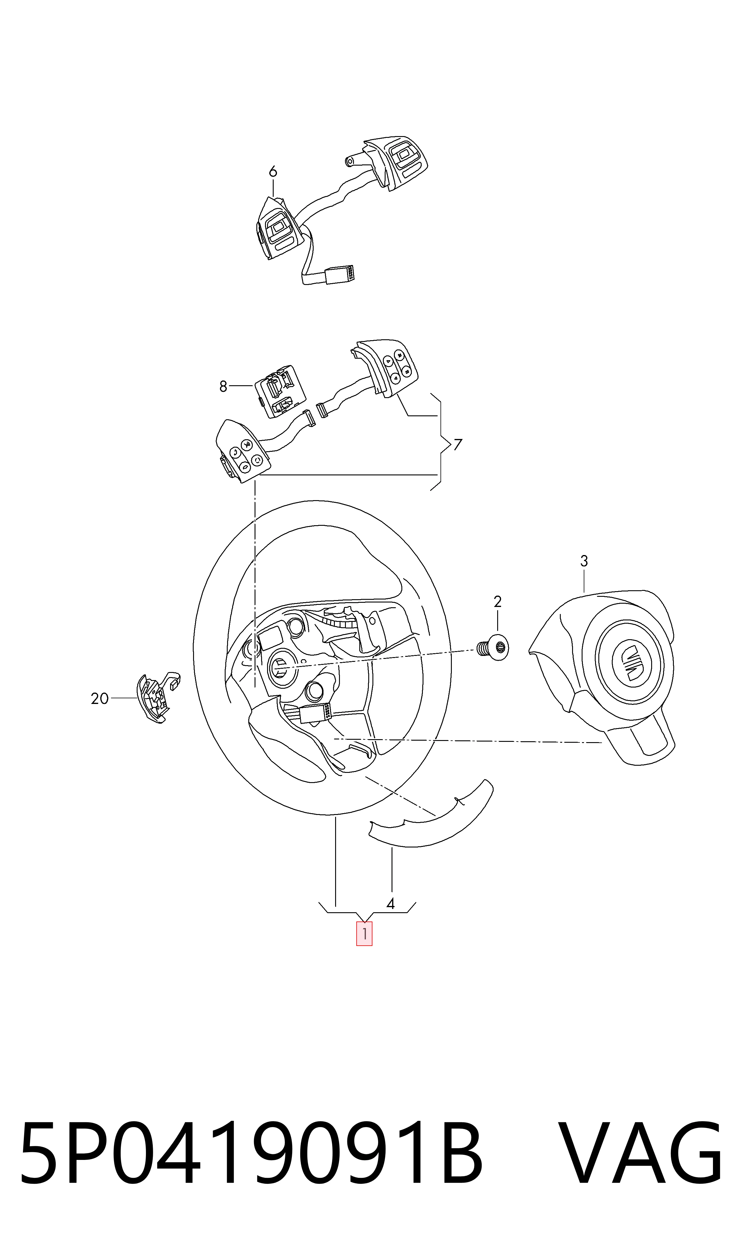 Comprar Volante Seat Altea XL 5P5, 5P8