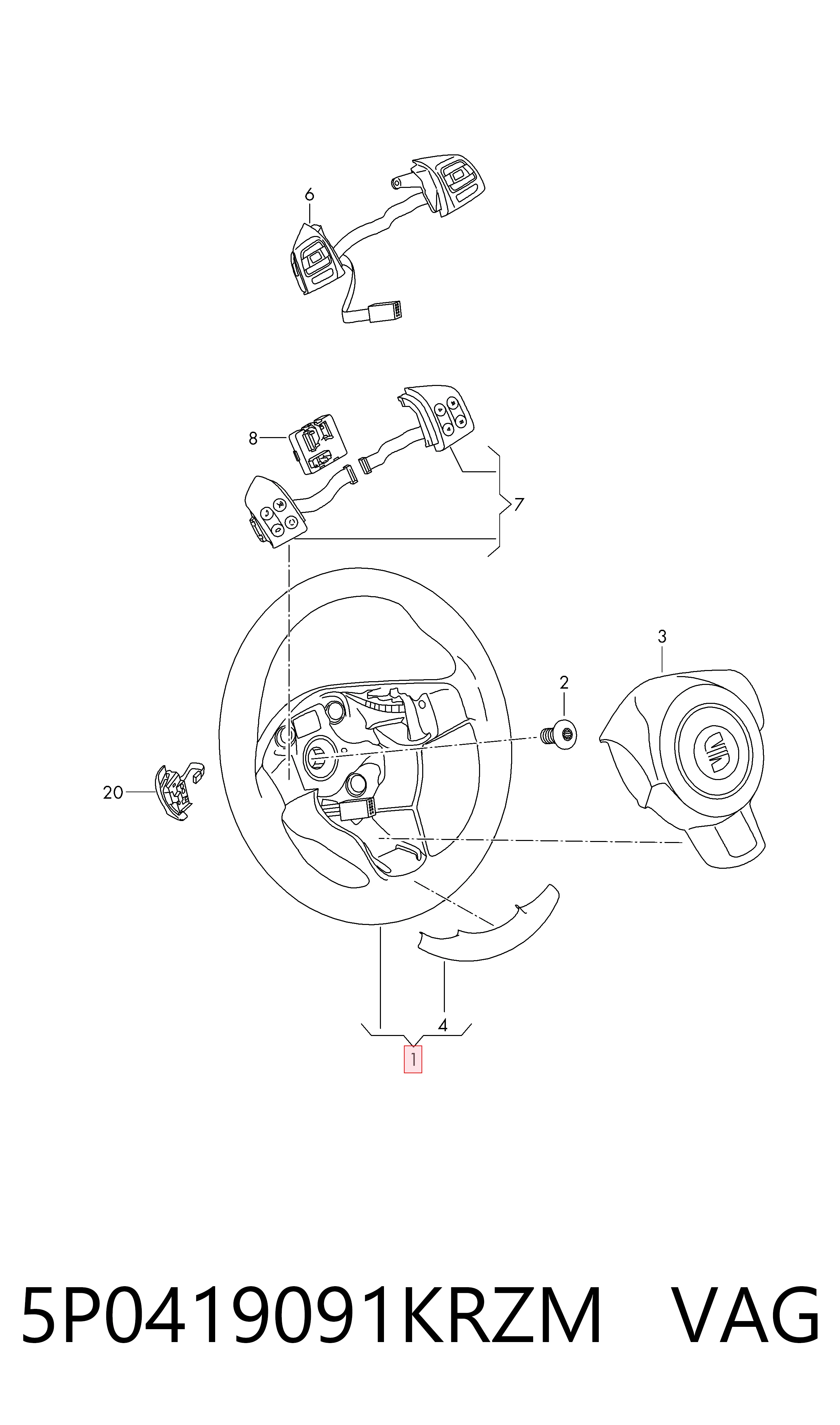  Volante Seat Altea 