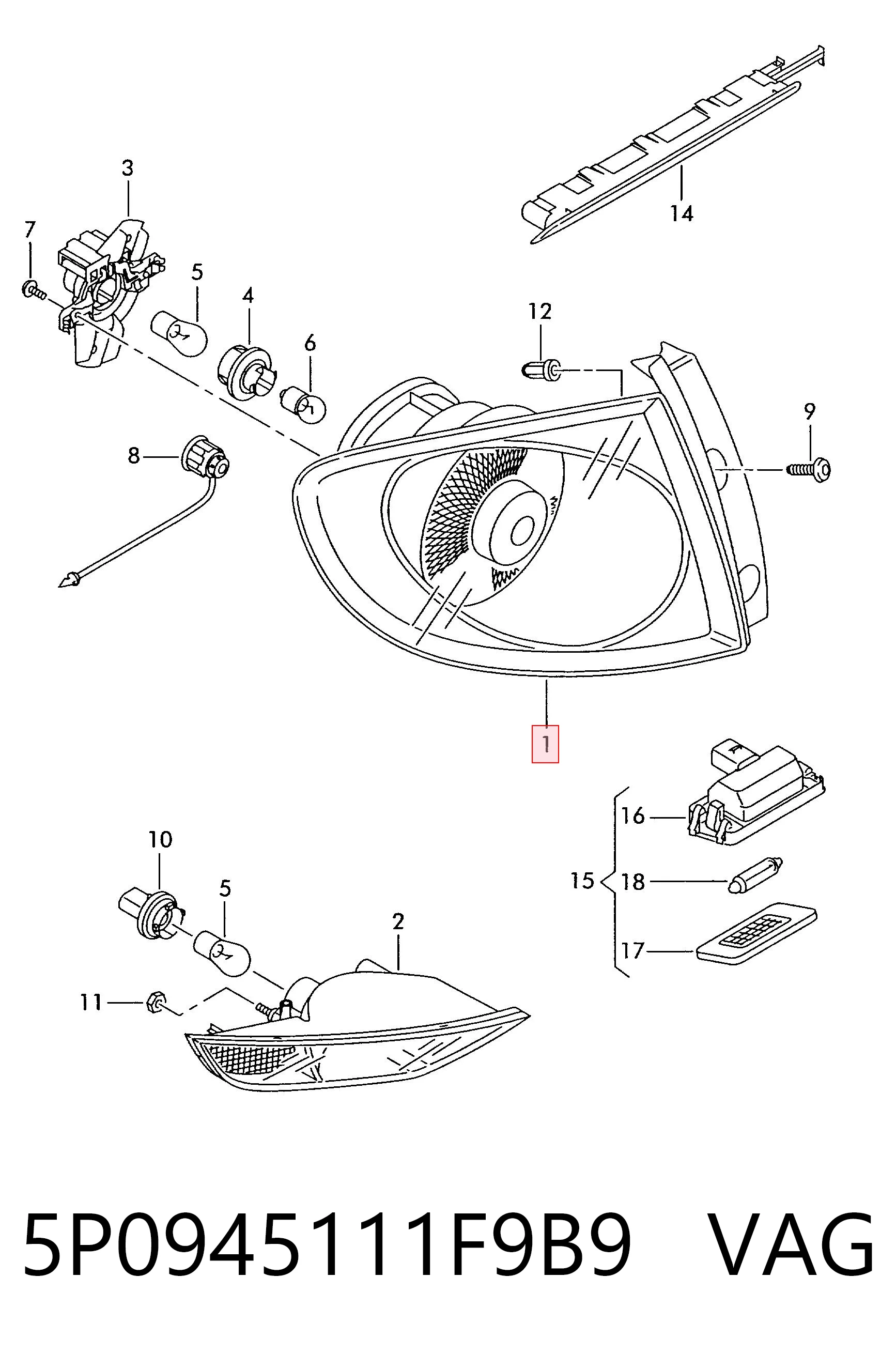 5P0945111F9B9 VAG