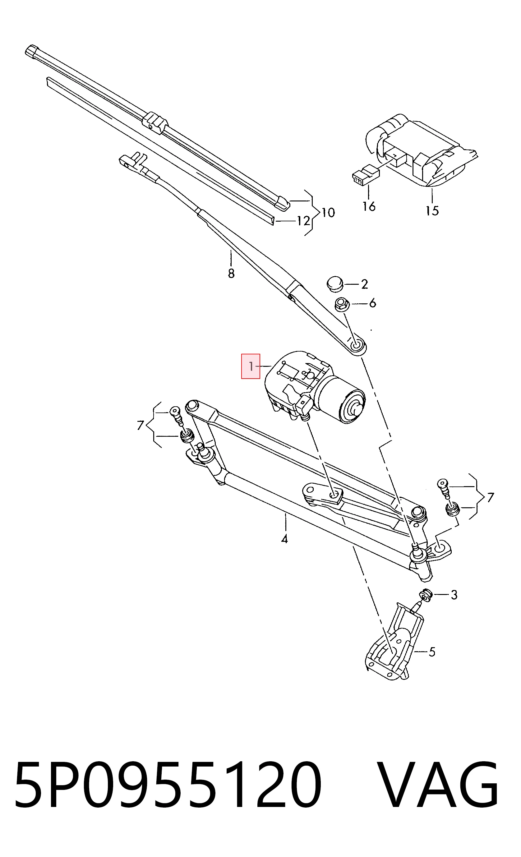 Comprar Motor limpiaparabrisas Seat Altea  5P1