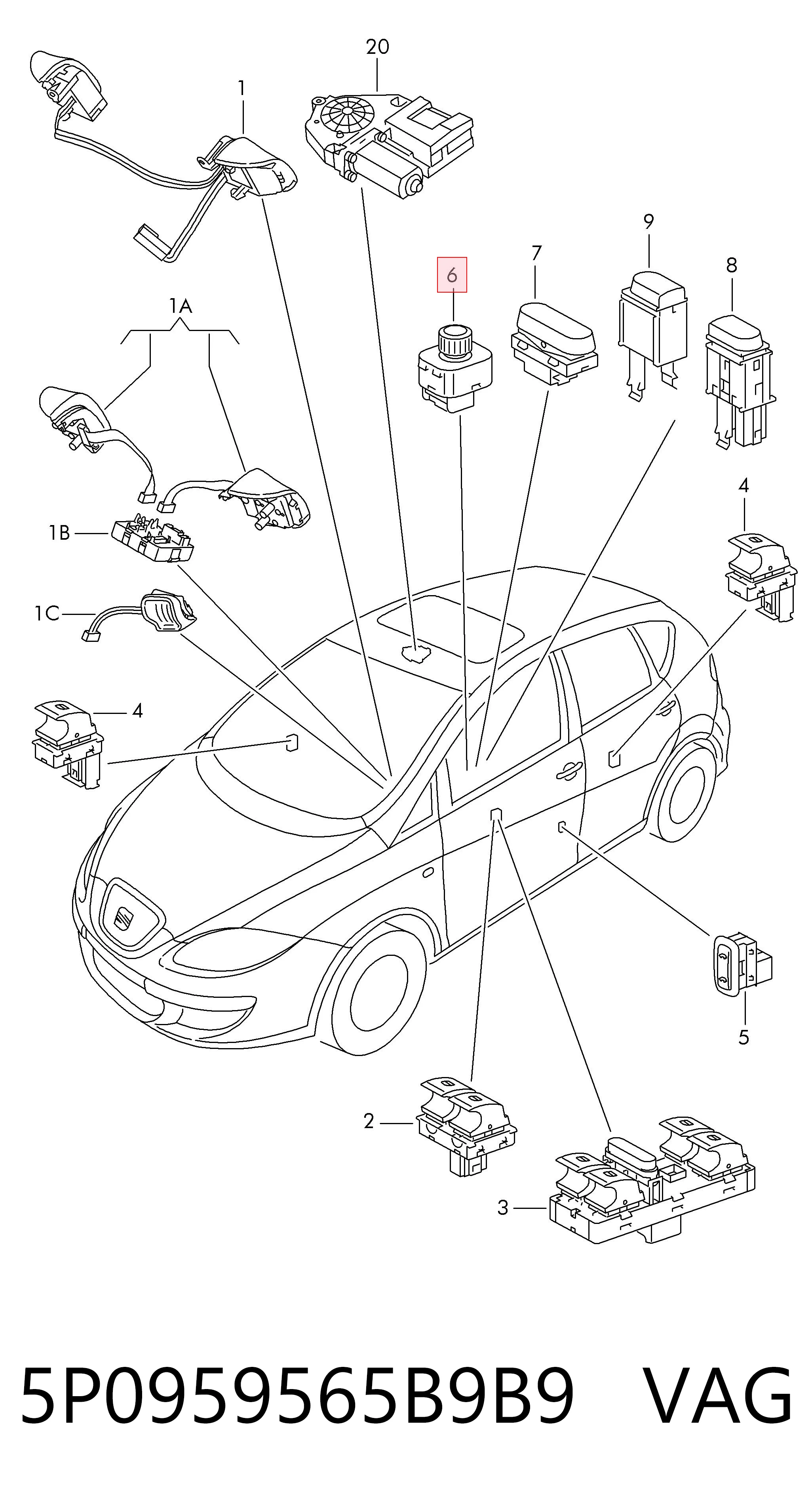 5P0959565B9B9 VAG