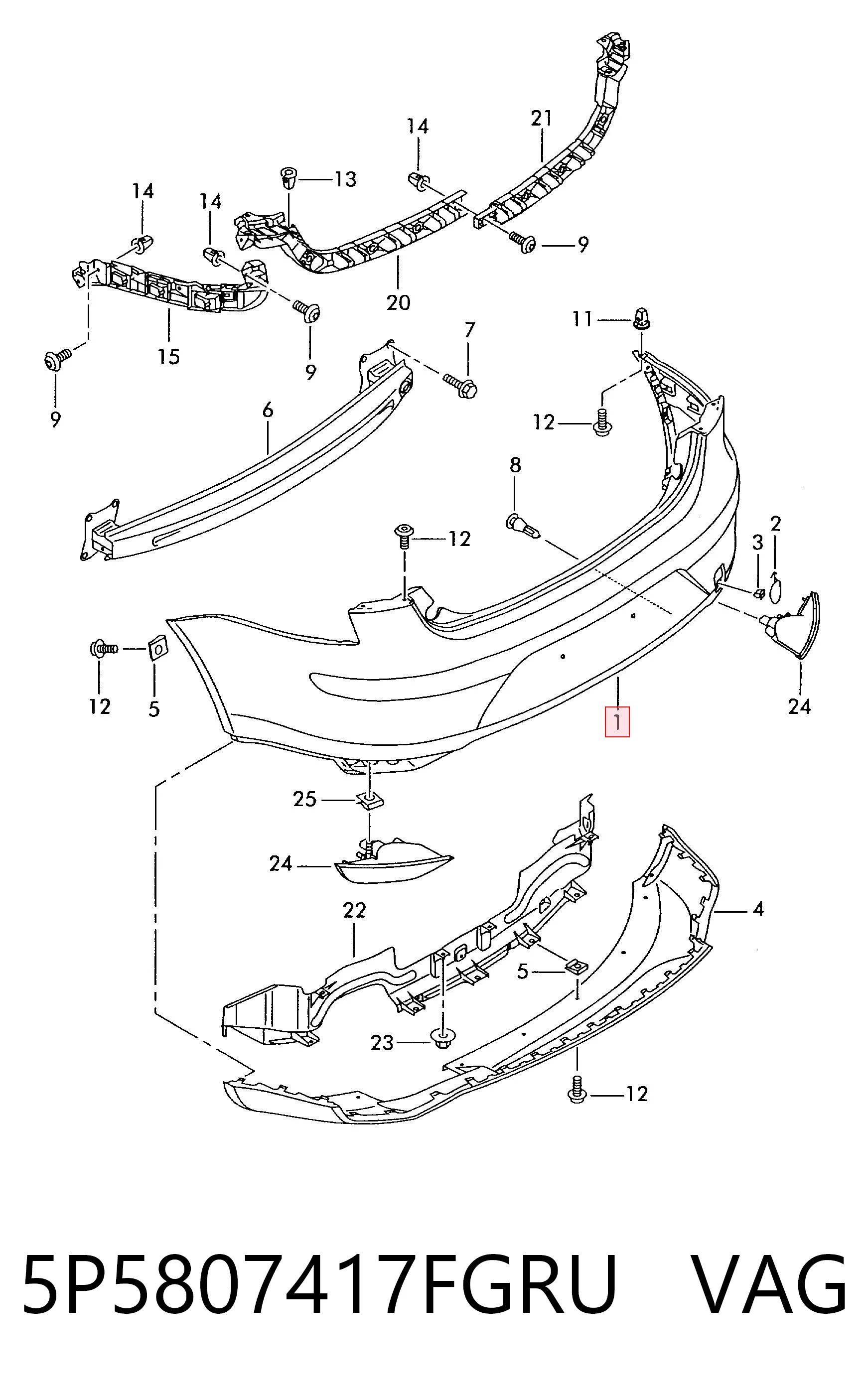 5P5807417FGRU VAG