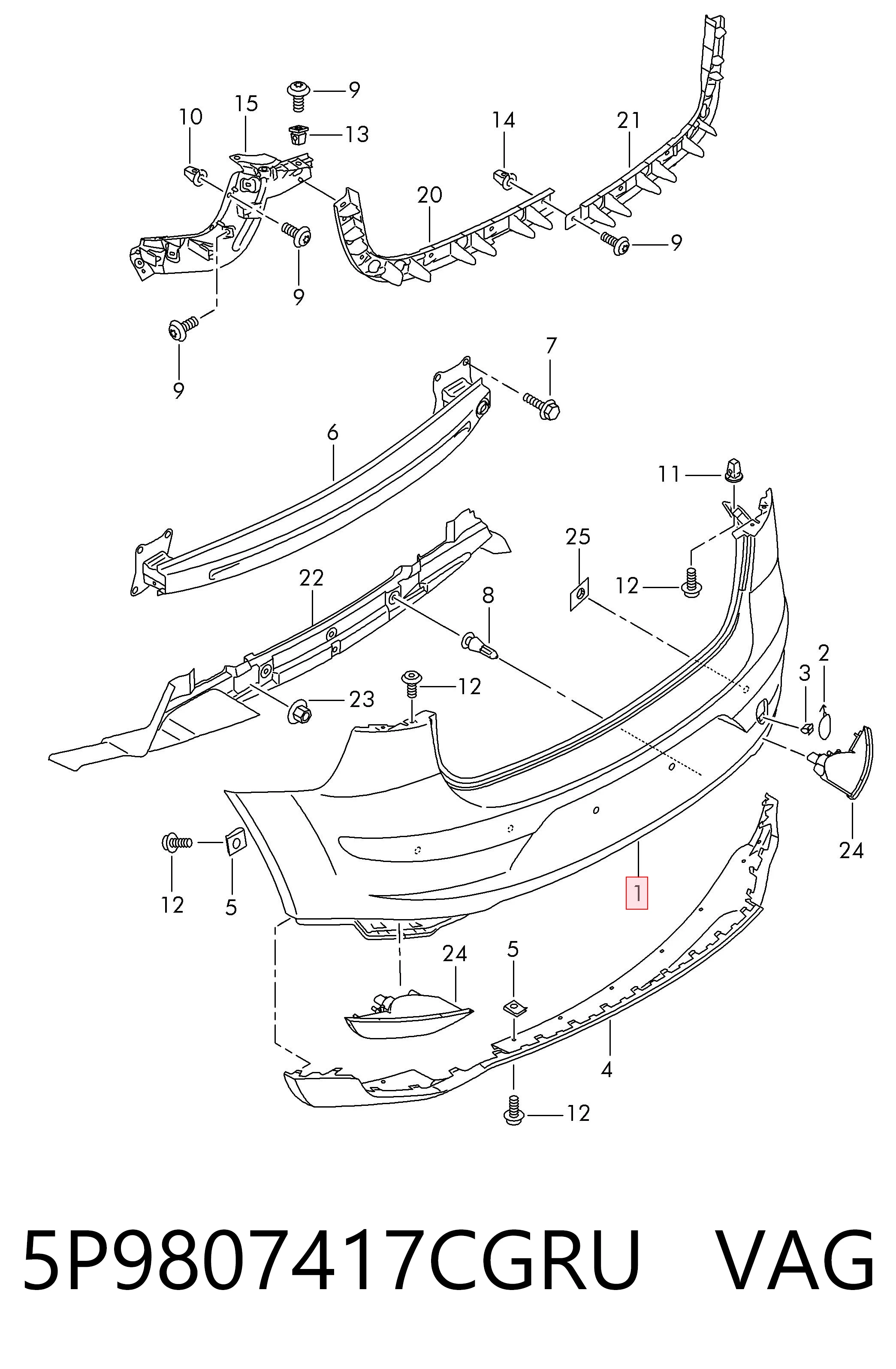 5P9807417CGRU VAG
