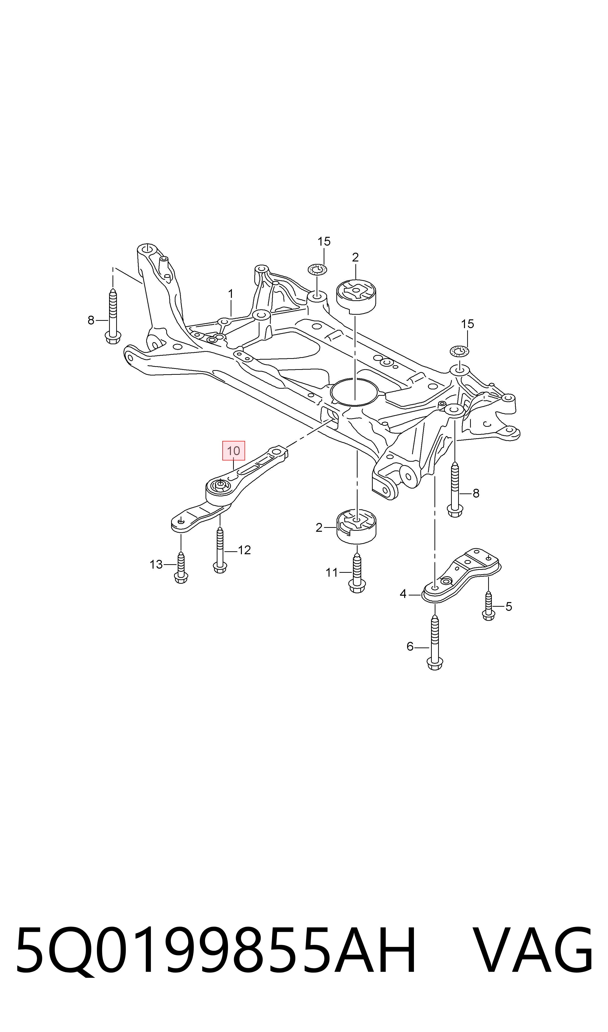 5Q0199855AH VAG Taco de motor