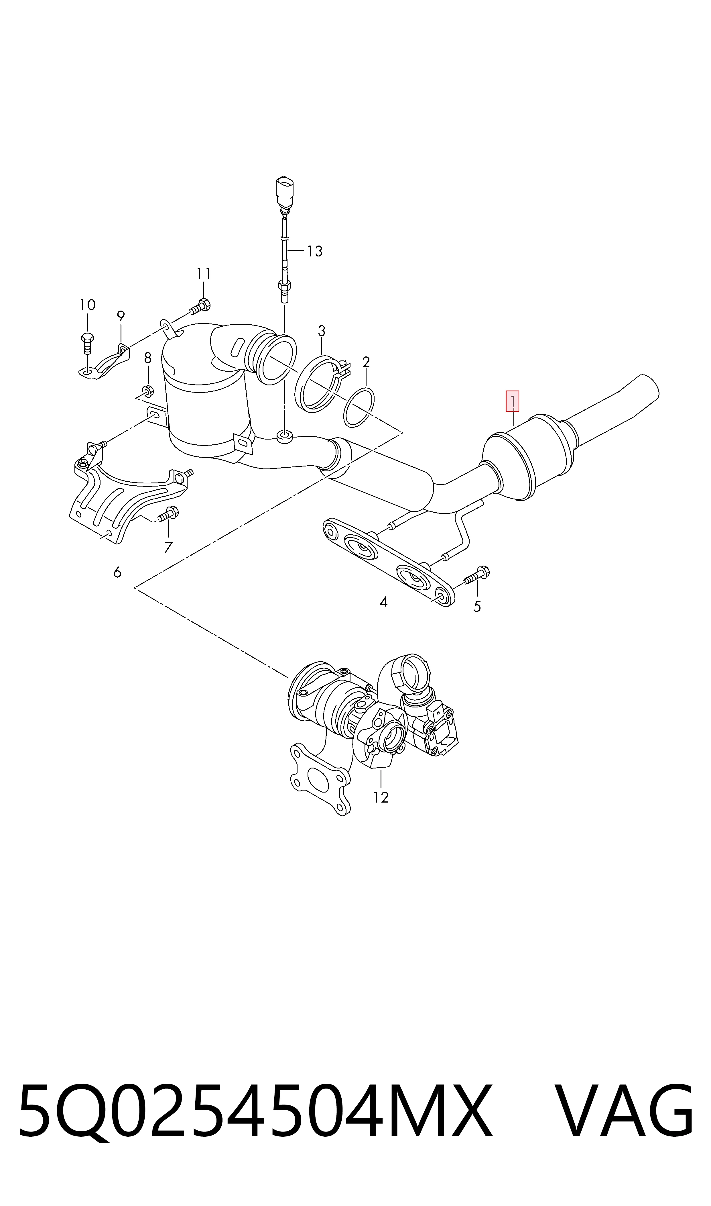 Catalizador de gasolina y diésel para Skoda KAROQ  NU7, ND7