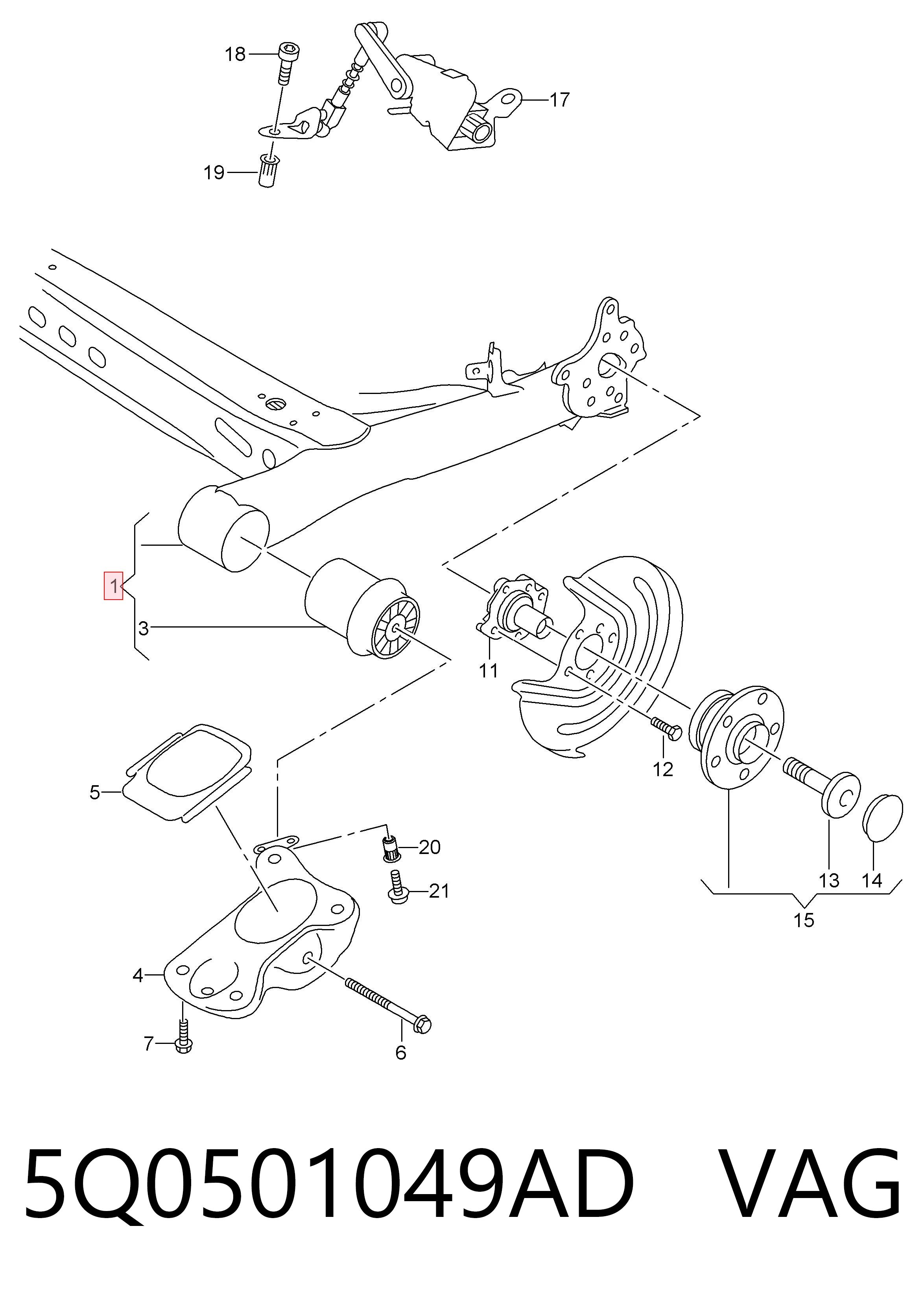 Comprar Puente trasero Audi A3  8VS, 8VM