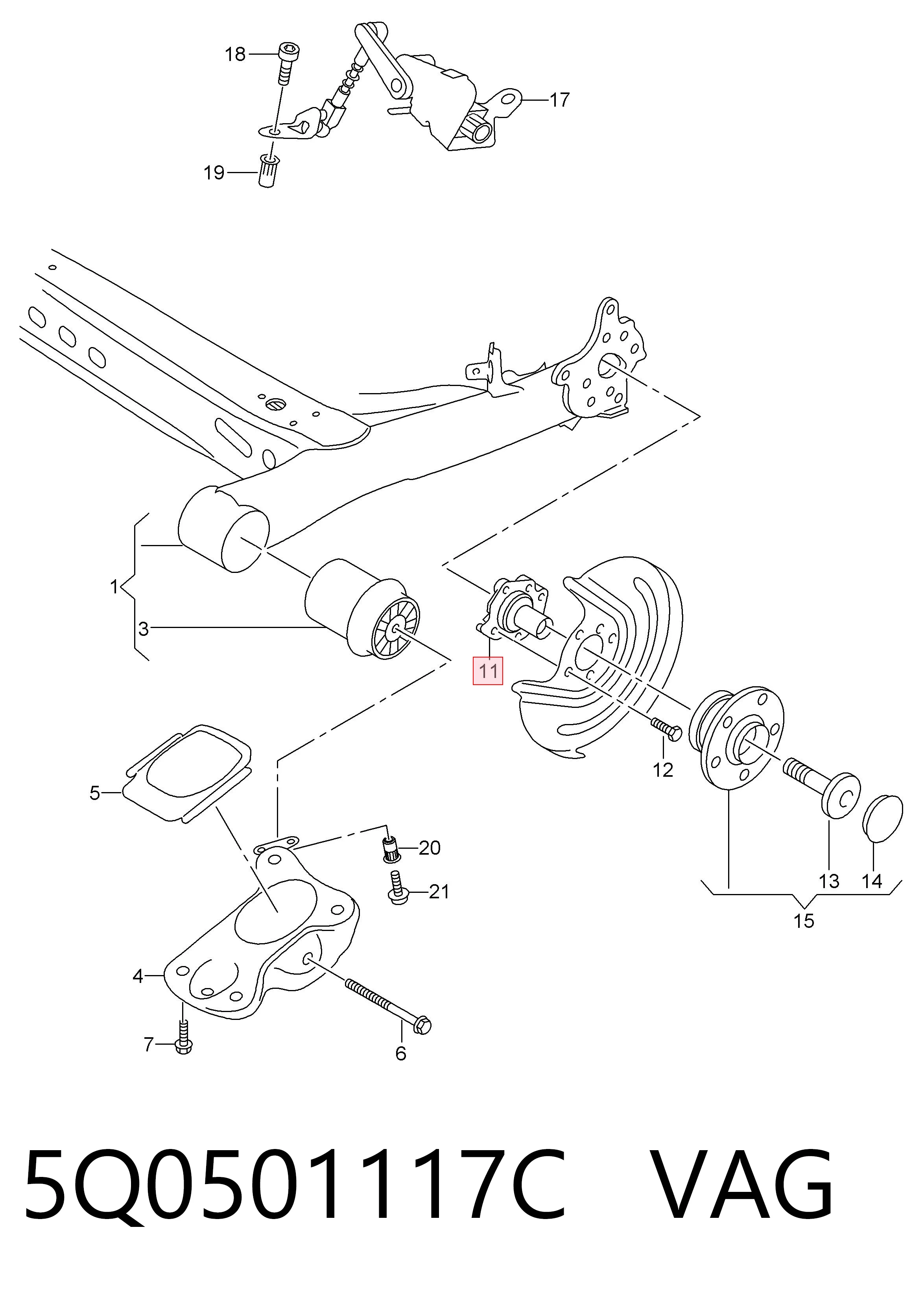 Mangueta trasera VAG 5Q0501117C precio, desde 124,02 EUR