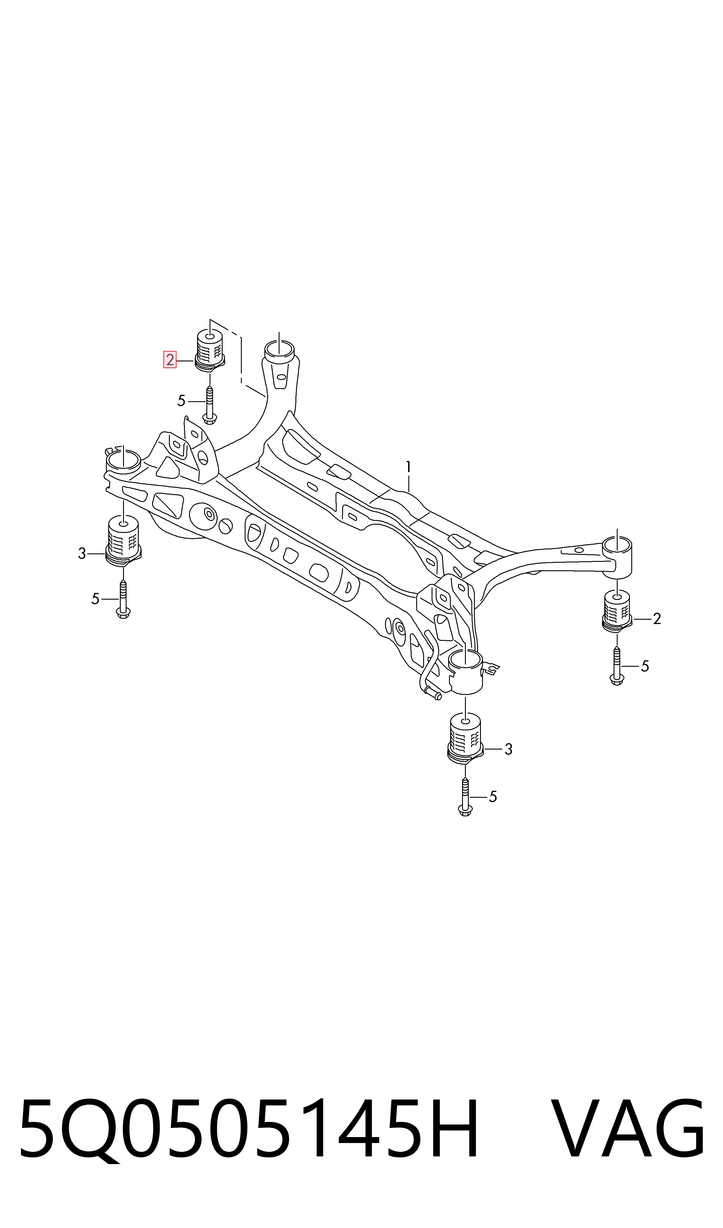 Comprar Buje de la viga trasera Audi A3 8YA, 8YF a bajo precio