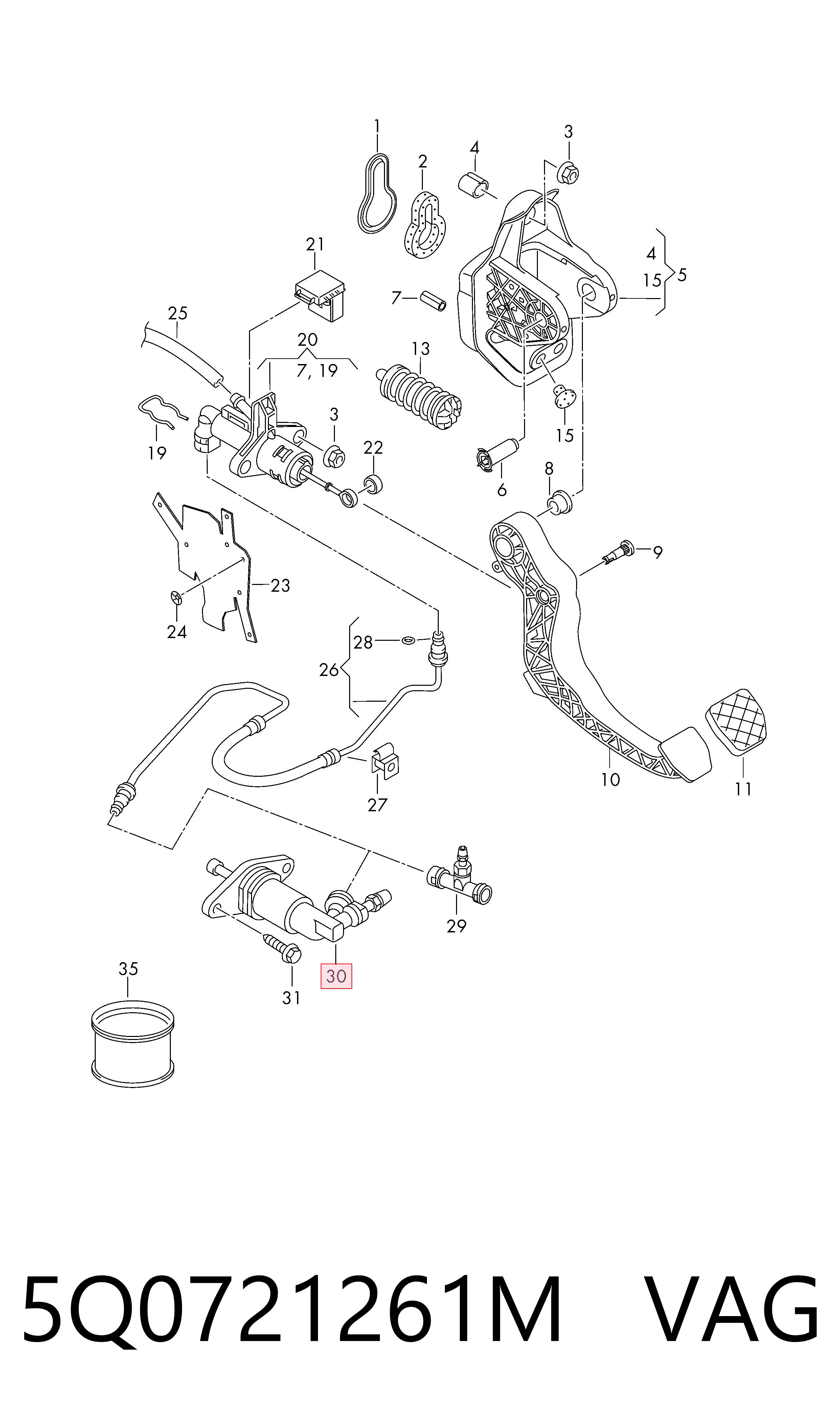  Bombin de embrague Volkswagen Golf 