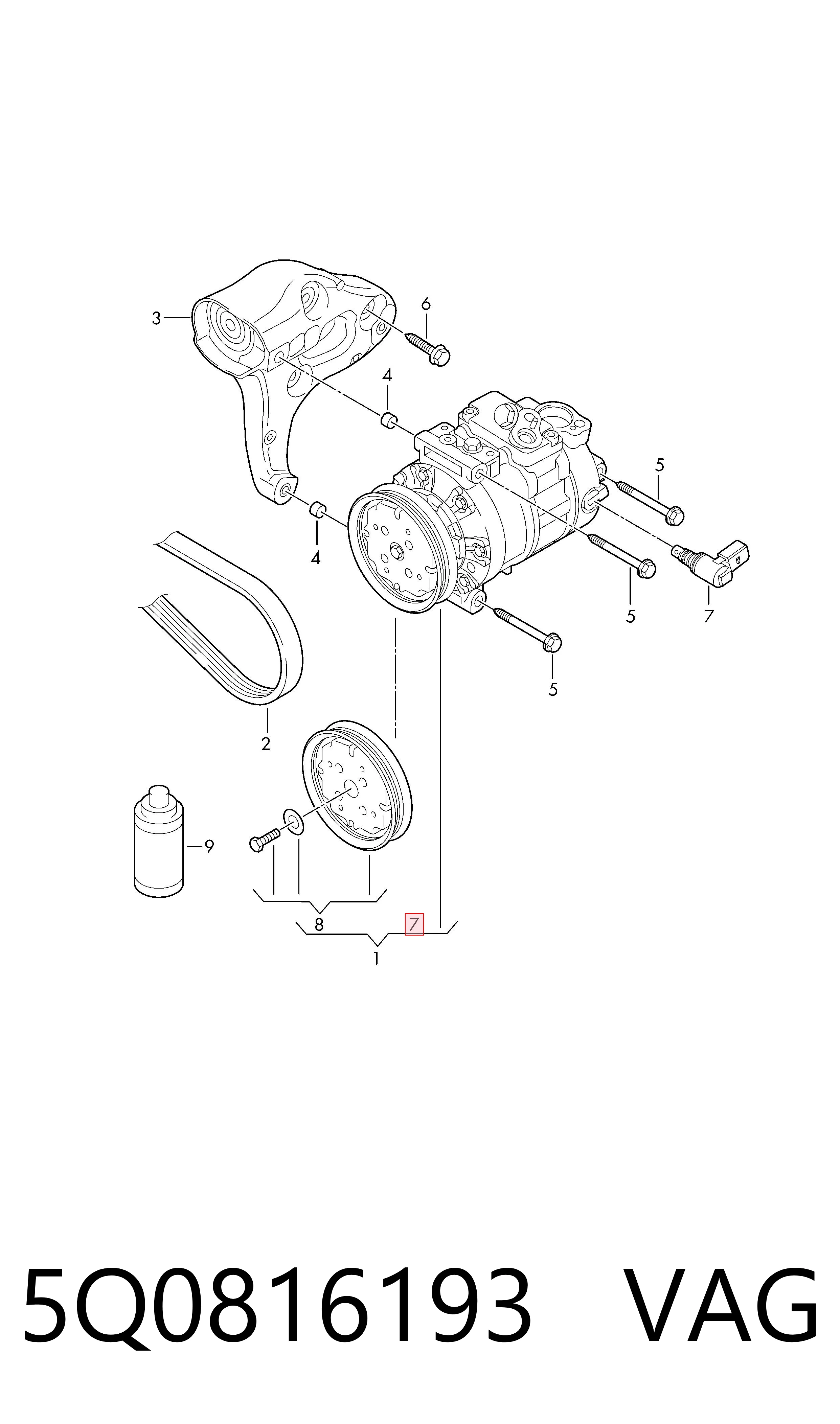 Válvula del compresor de aire acondicionado VAG 5Q0816193 precio, desde 90,09 EUR