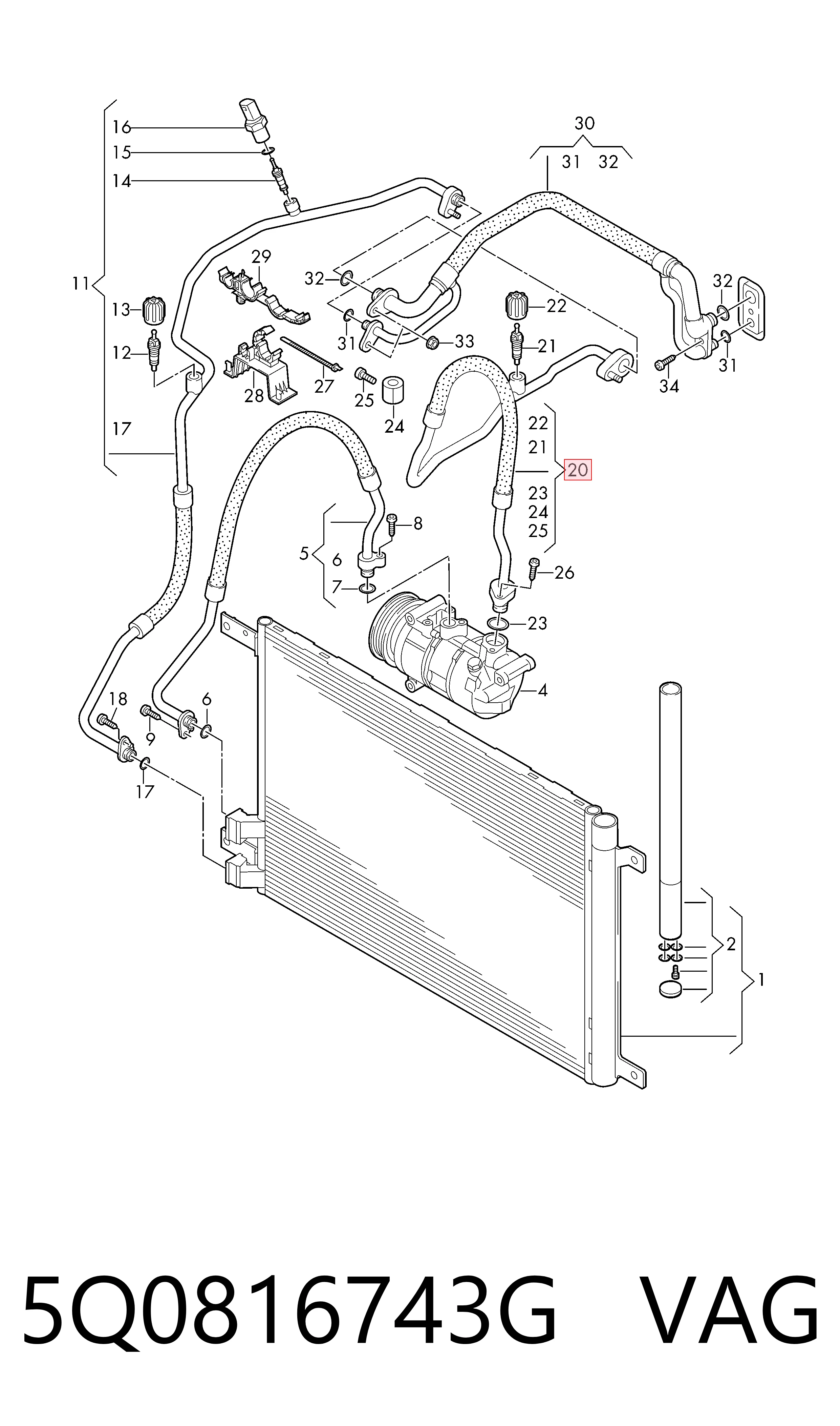  VAG 5Q0816743G precio, desde 58,31 EUR