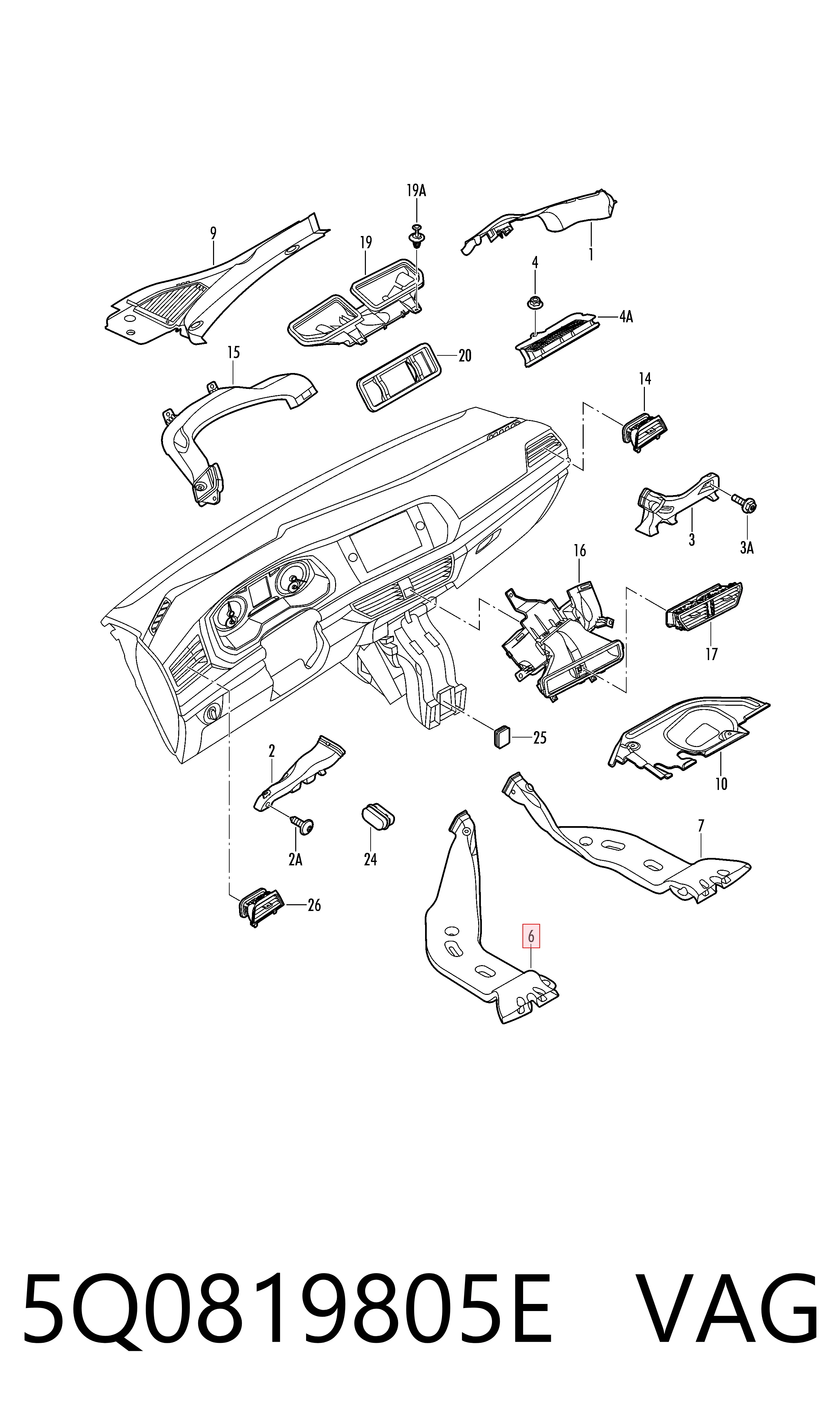  VAG 5Q0819805E precio, desde 57,36 EUR