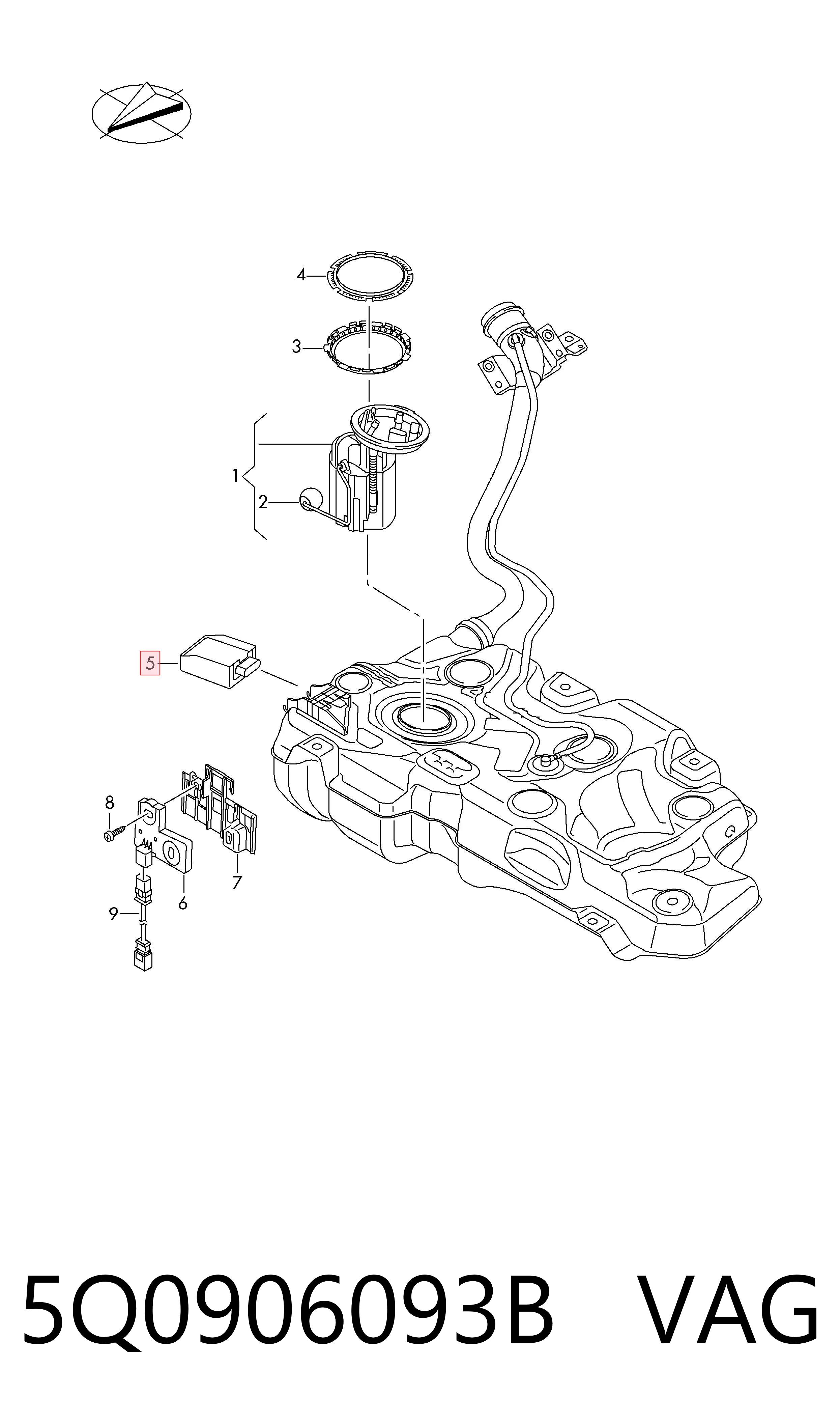 Módulo de control del motor de la bomba de combustible VAG 5Q0906093B precio, desde 60,98 EUR