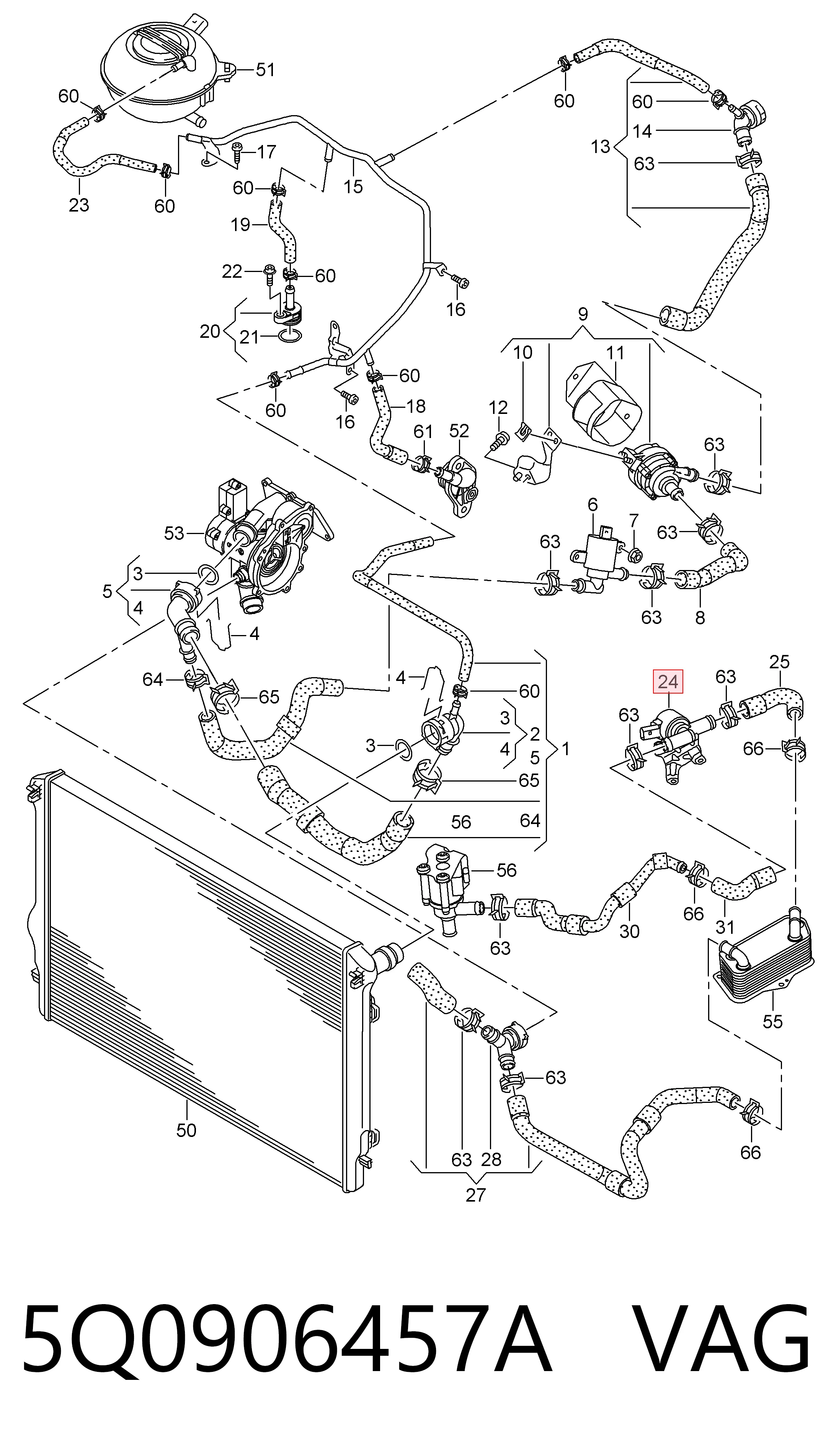 Válvula de control de líquido refrigerante AND 3J906027 precio, desde 79,61 EUR