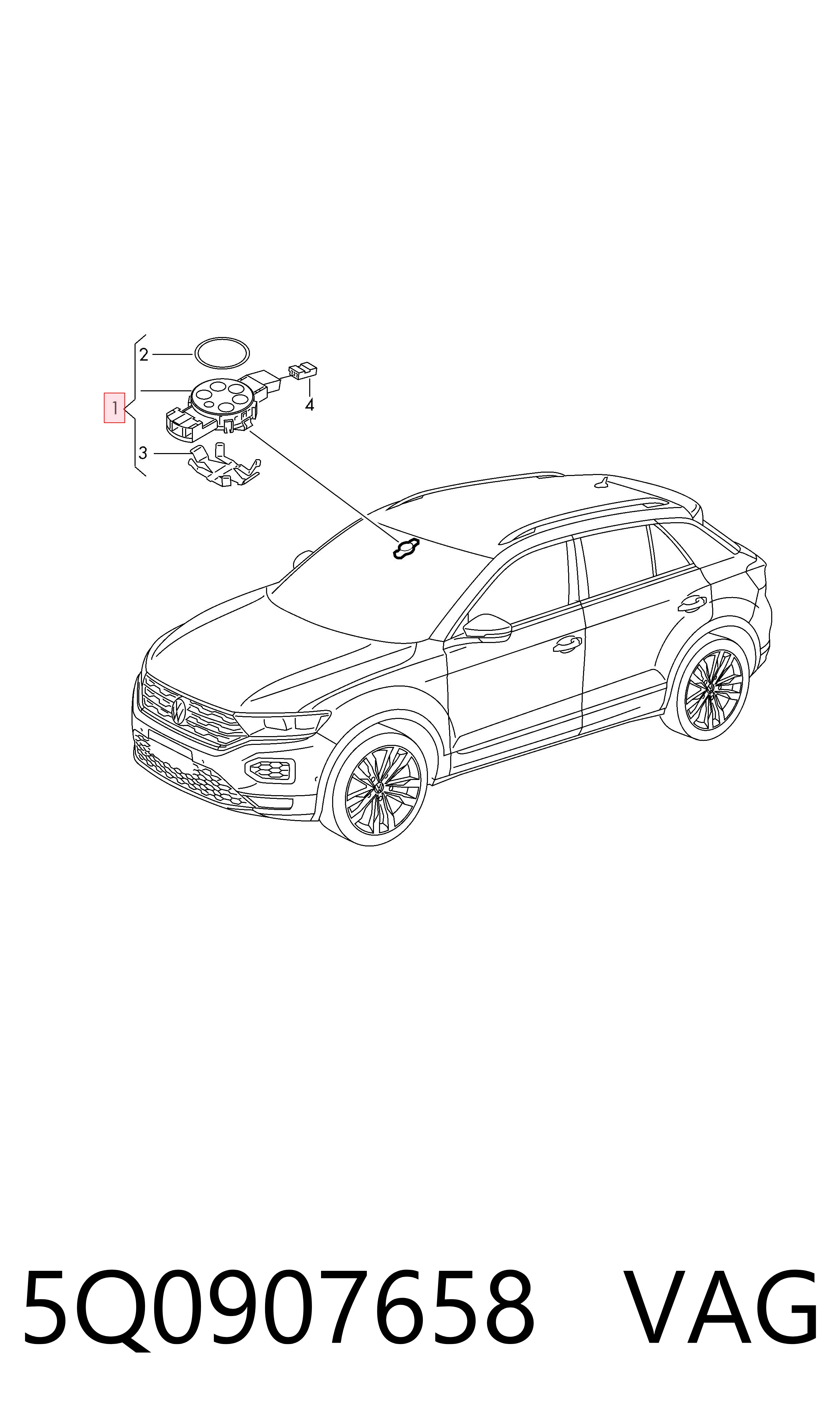 5Q0907658 VAG Sensor de lluvia