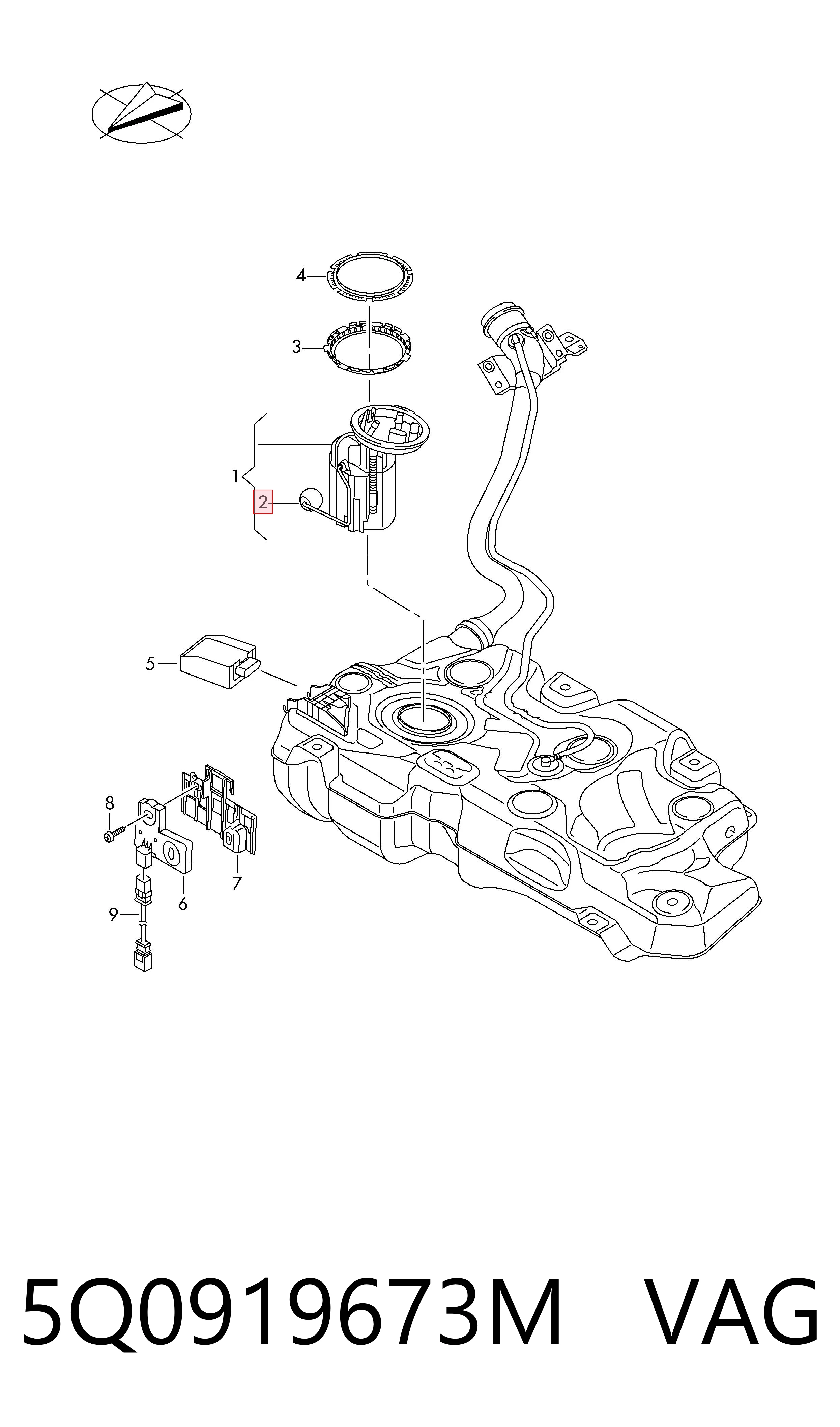 Comprar Aforador de nivel de combustible Volkswagen Golf VIII CG5, DB5 a bajo precio