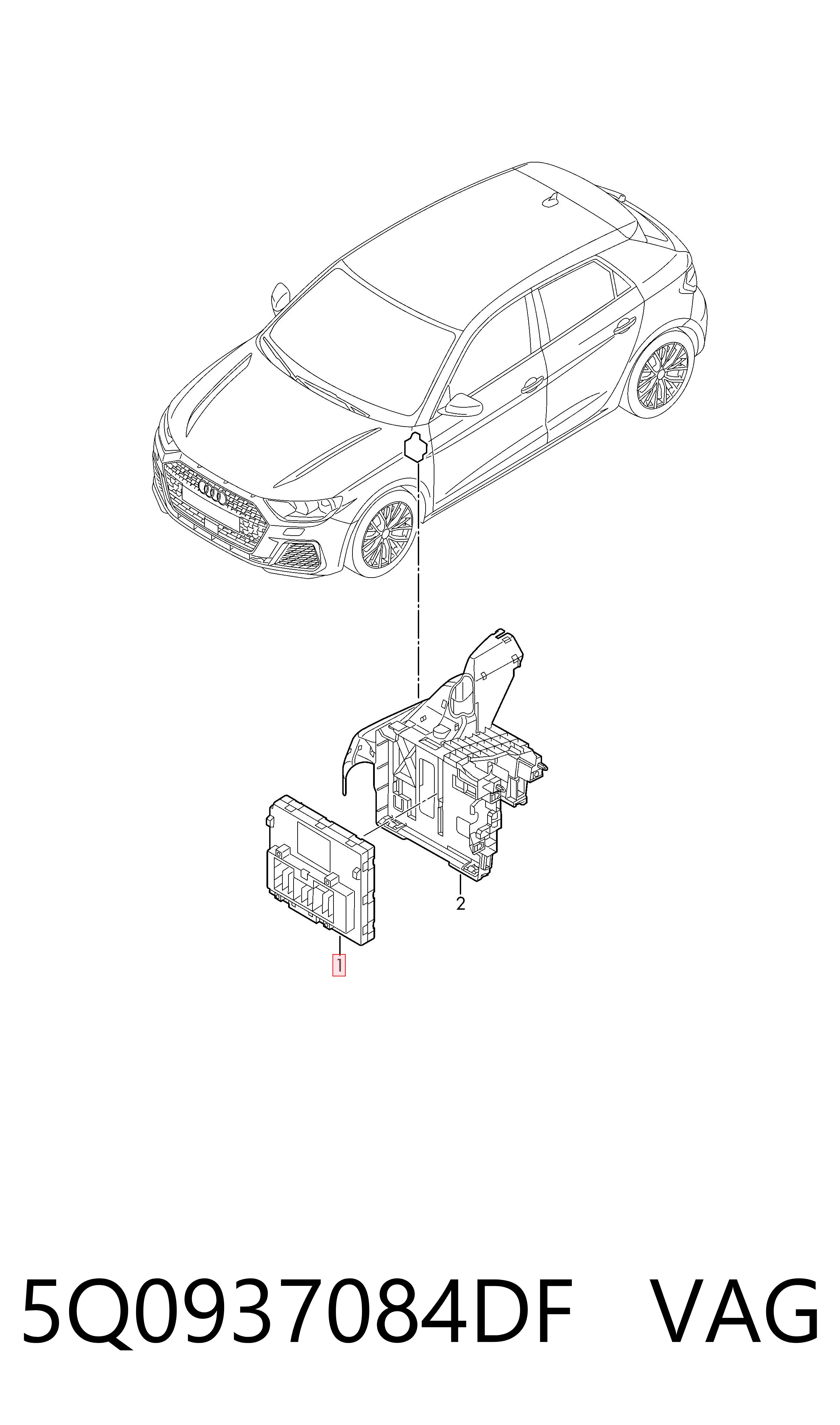Módulo de confort para Audi Q3  F3B