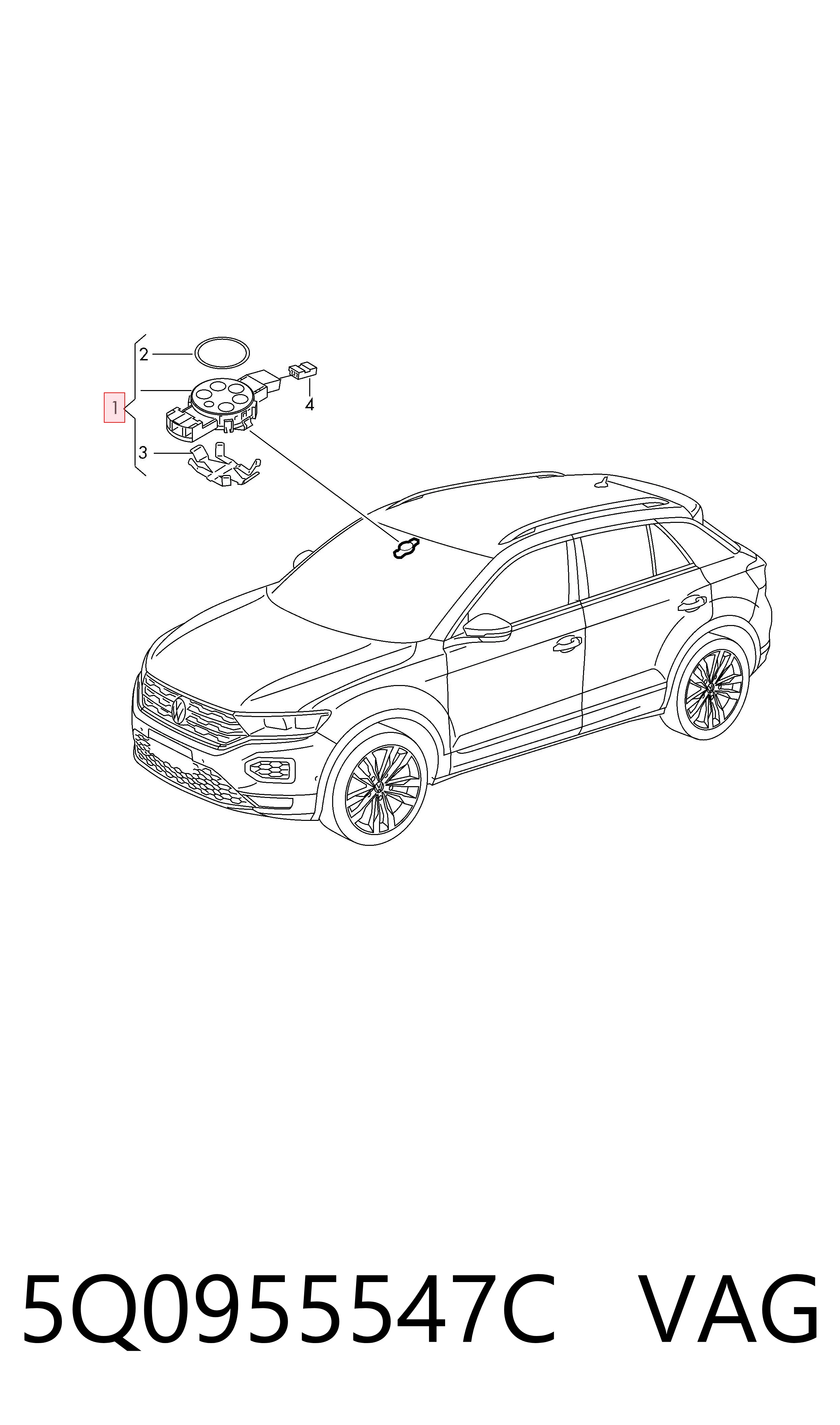 5Q0955547C VAG Sensor de lluvia