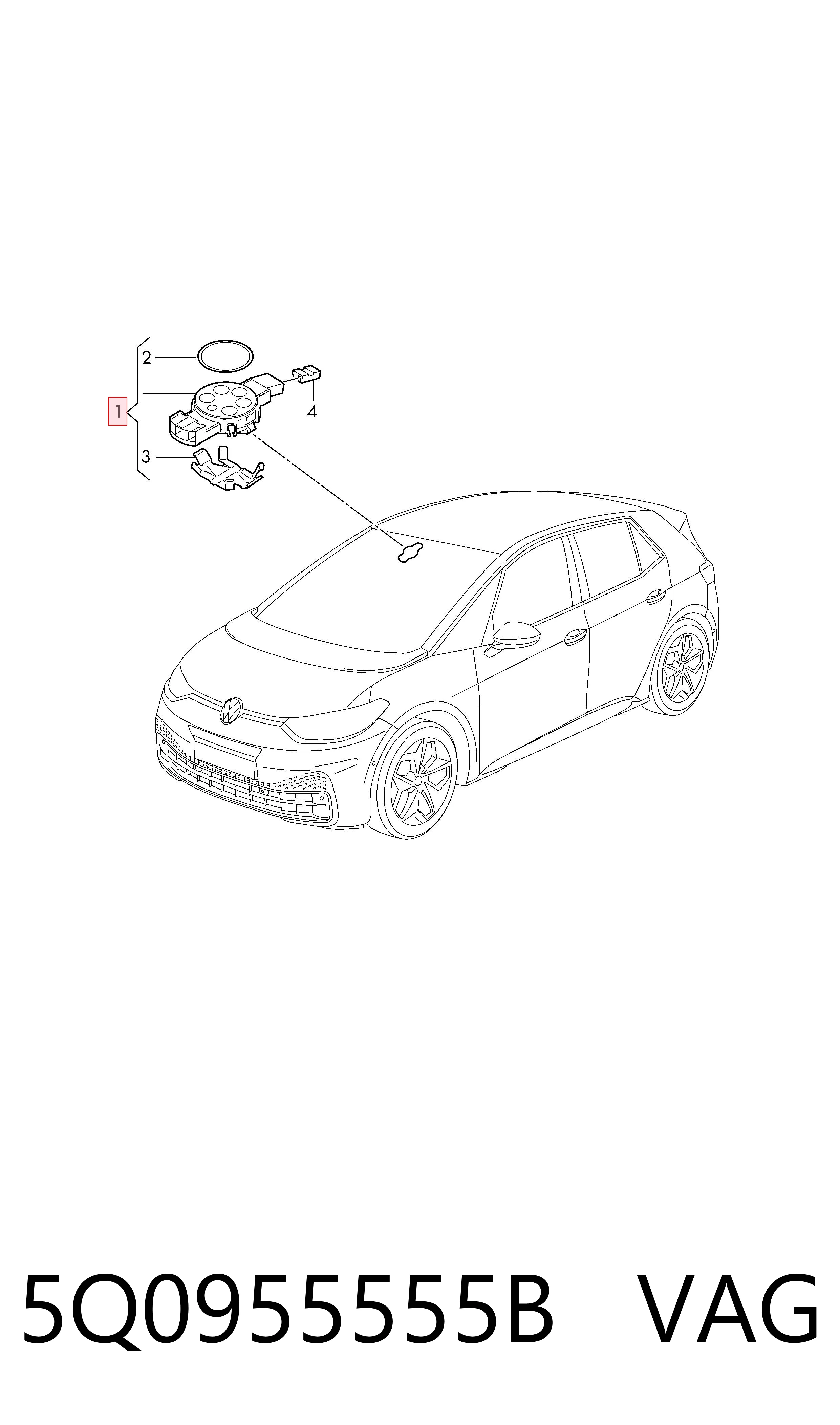 5Q0955555B VAG Sensor de lluvia