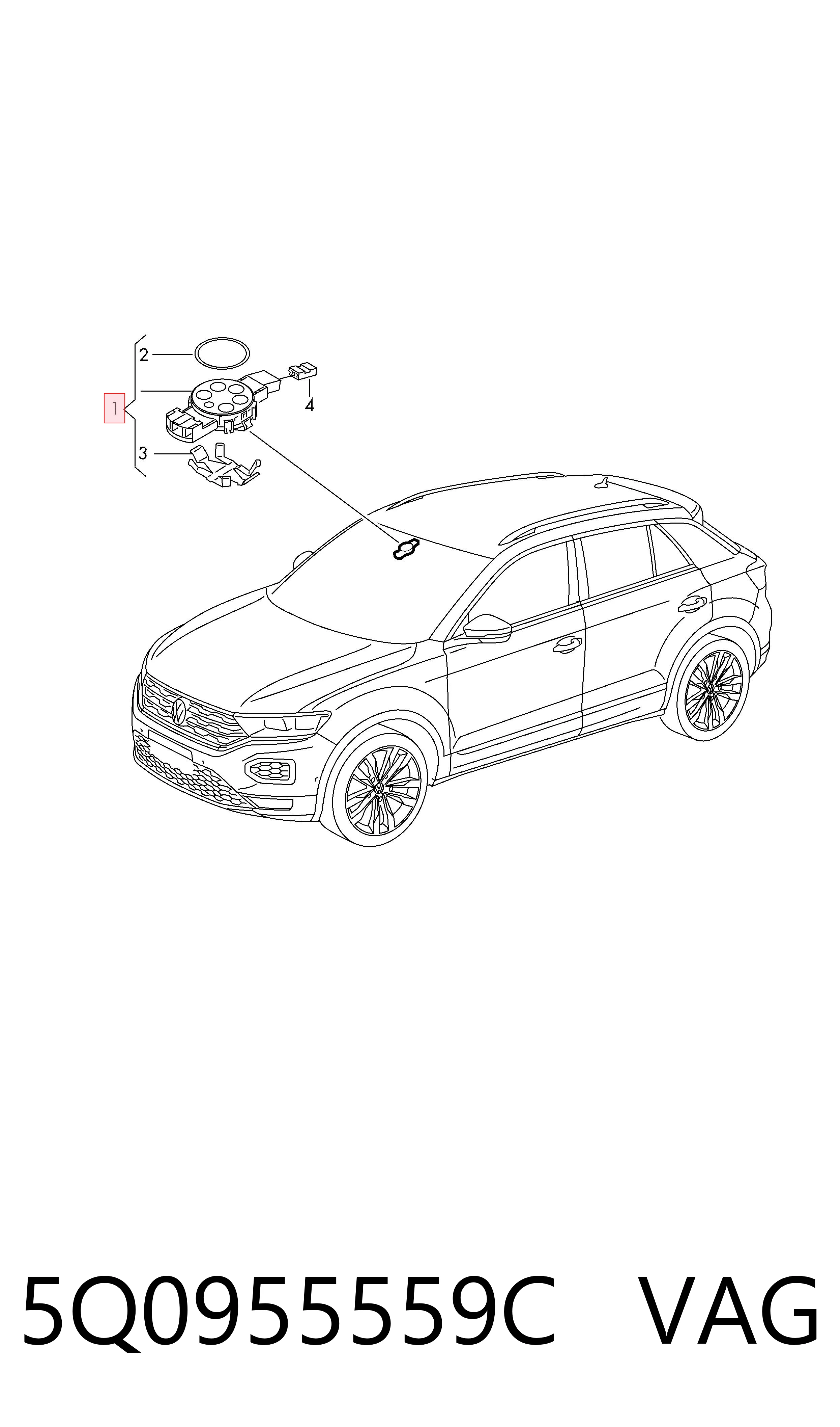 5Q0955559C VAG Sensor de lluvia