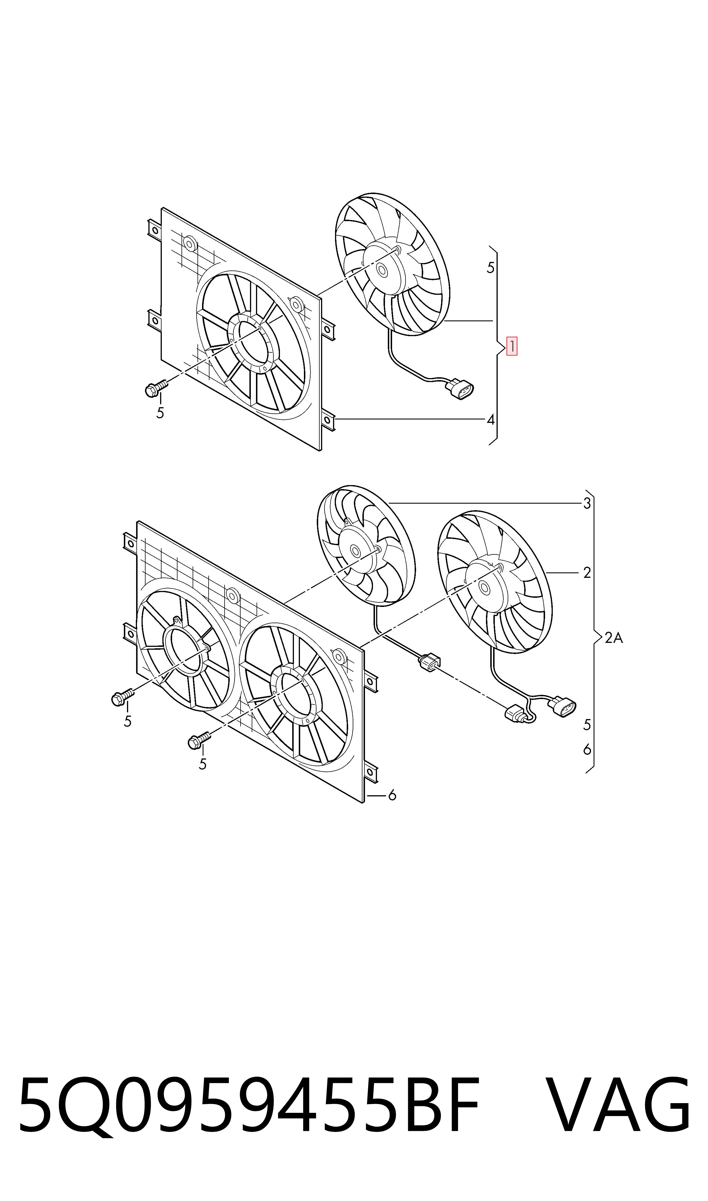 51121016 AND Ventilador de refrigeración del motor