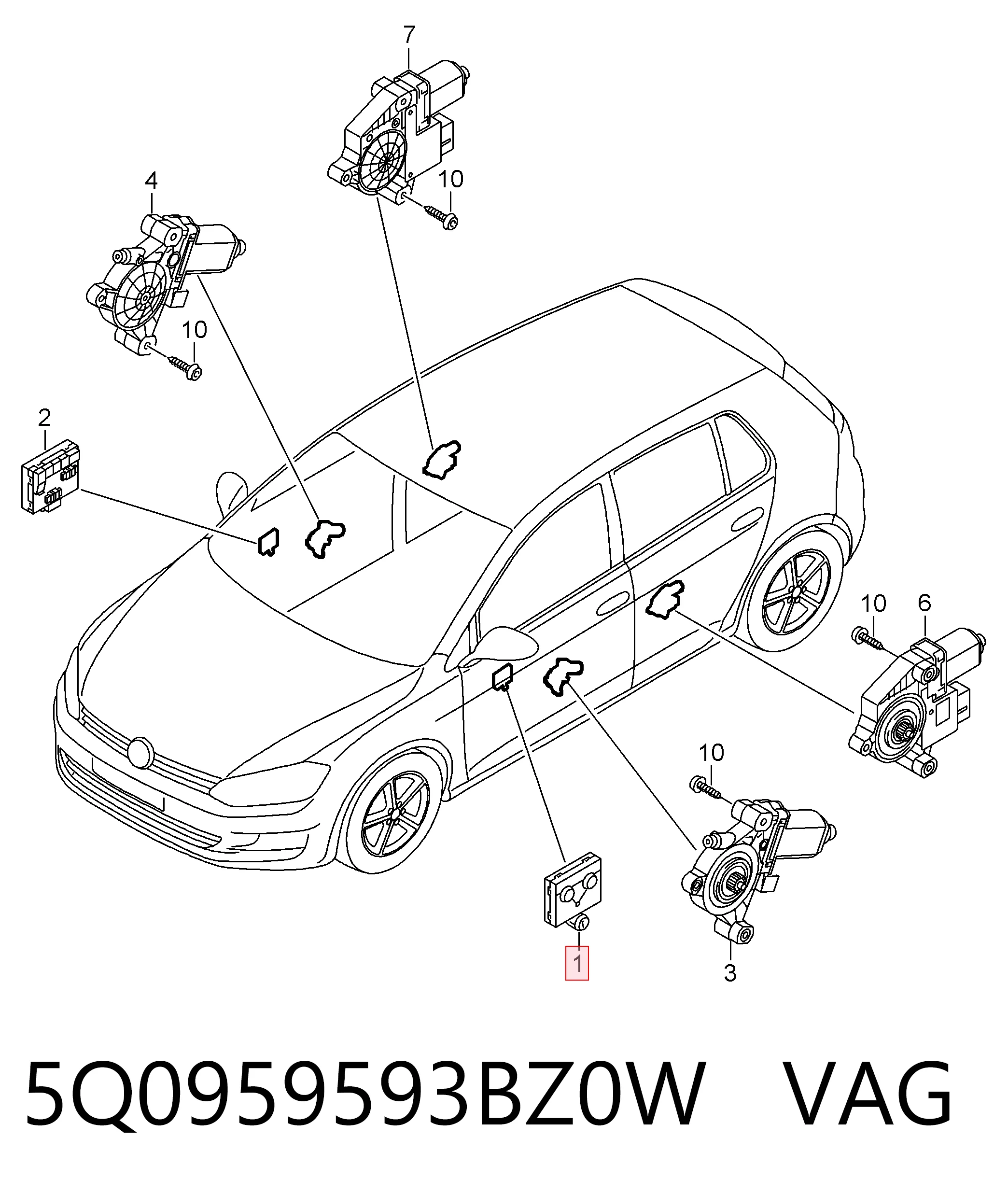 5Q0959593BZ0W VAG