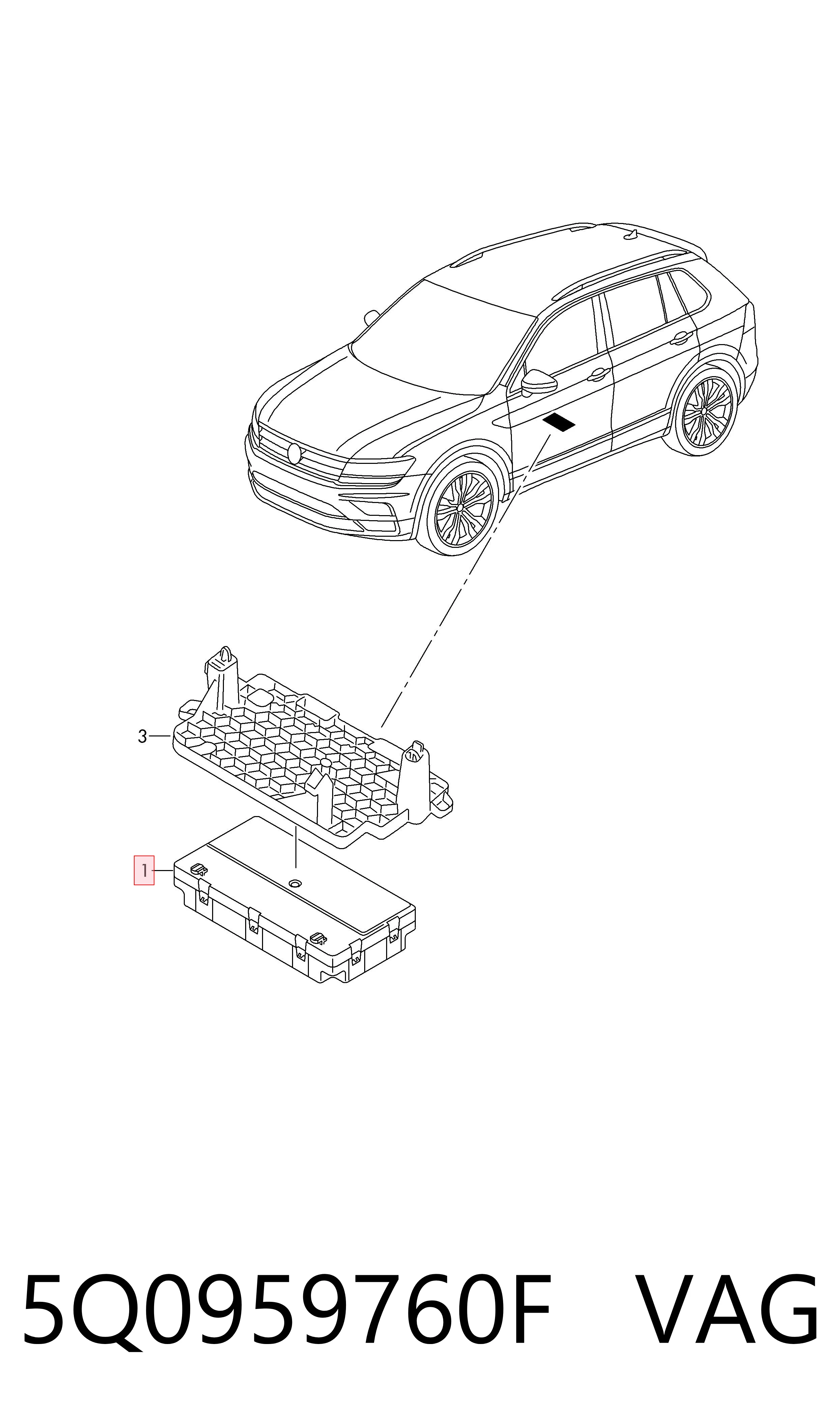Módulo de control de la unidad electrónica del asiento delantero VAG 5Q0959760F precio, desde 266,36 EUR