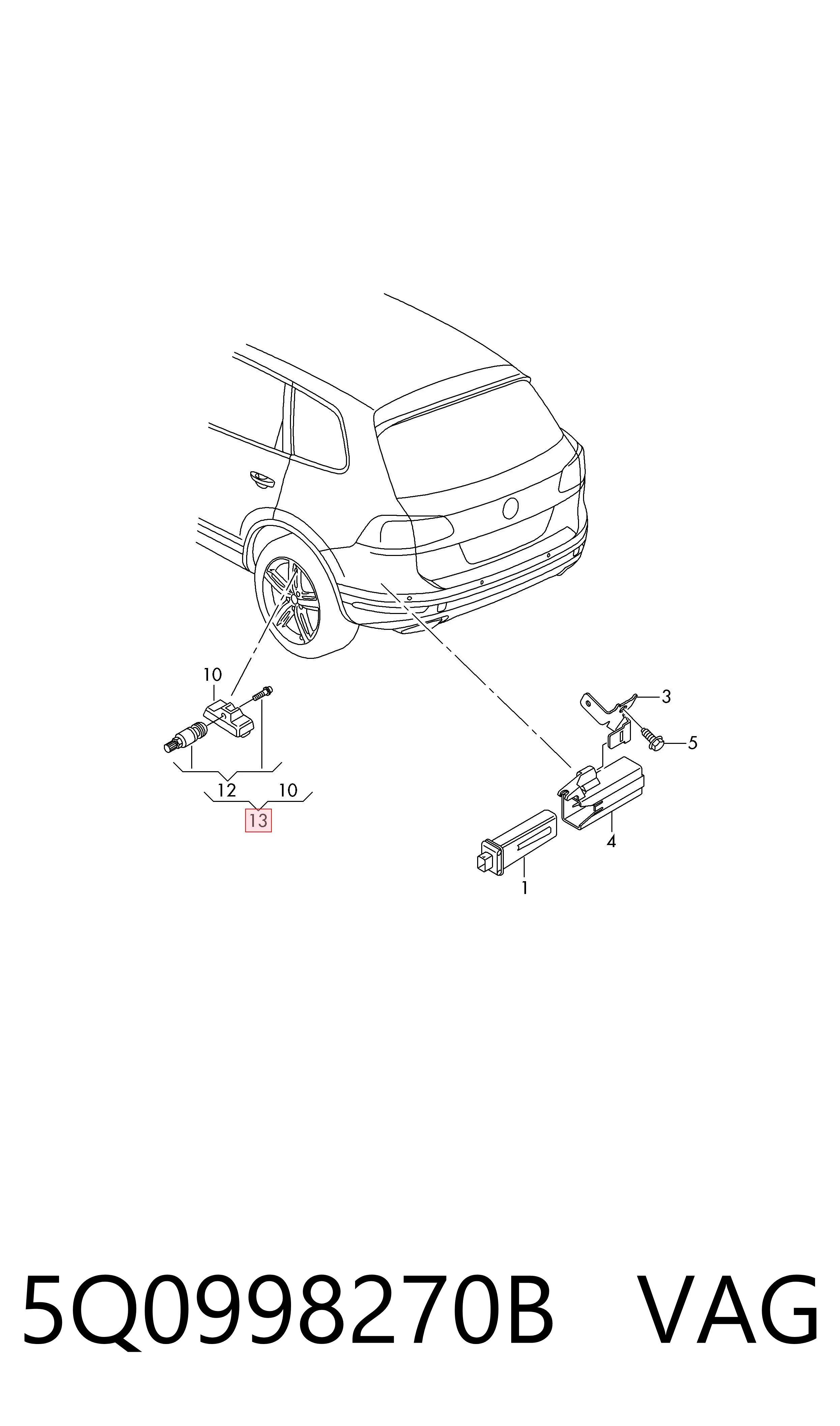 Sensor de presion de llantas VAG 5Q0998270B precio, desde 63,84 EUR