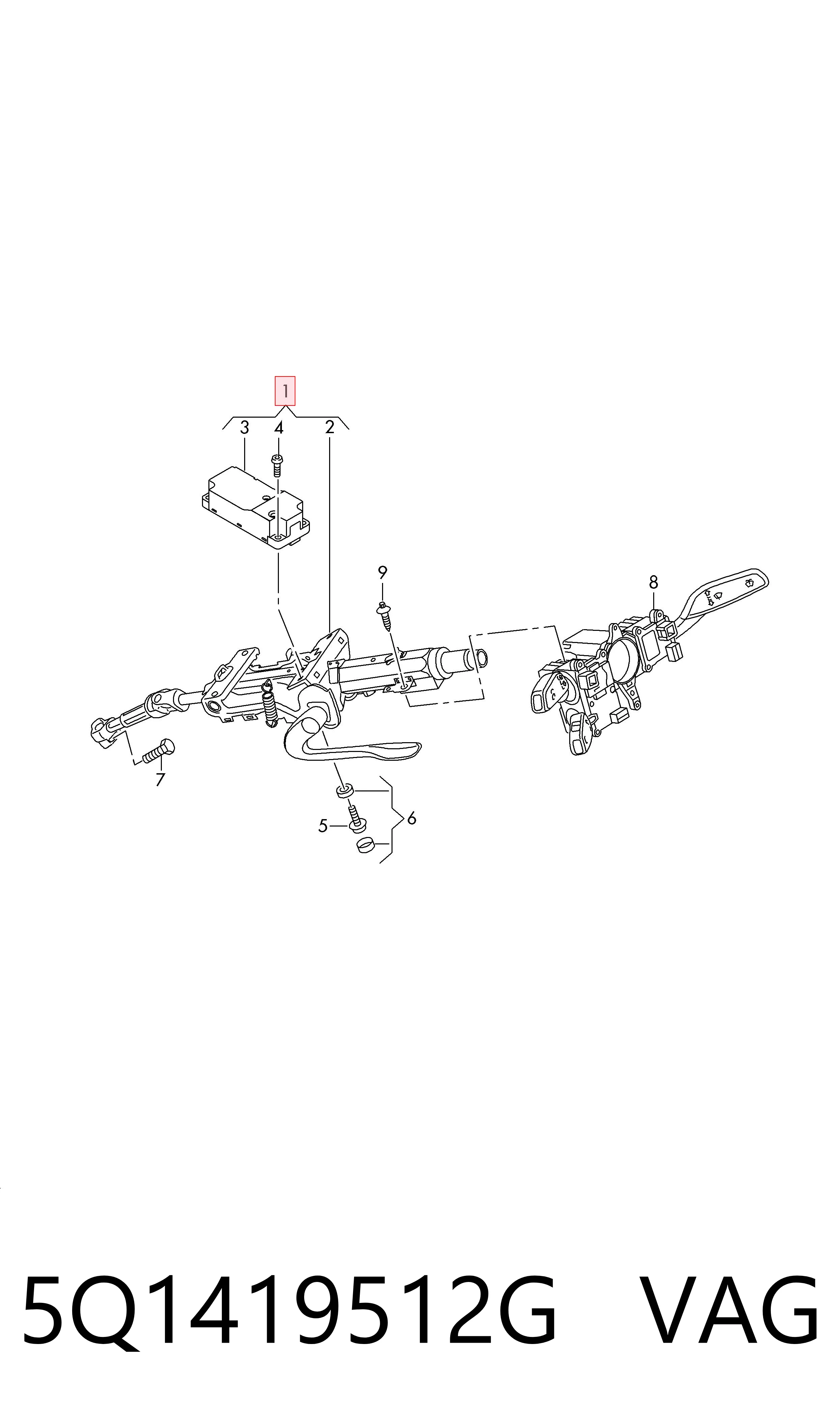 Columna de dirección Audi Q3 