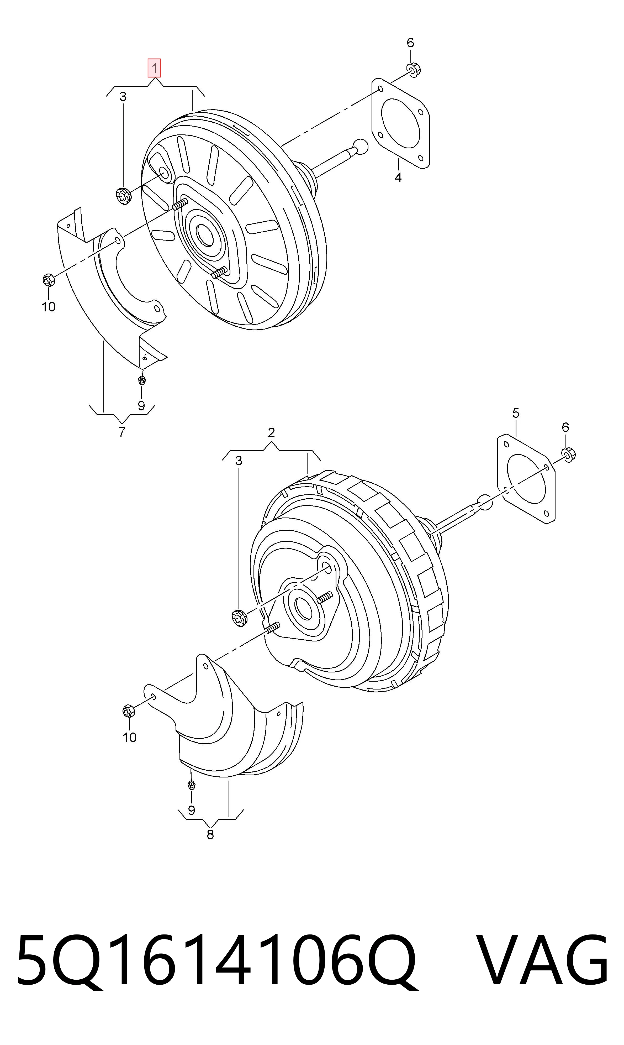 Servofreno para Seat Leon III 5F1