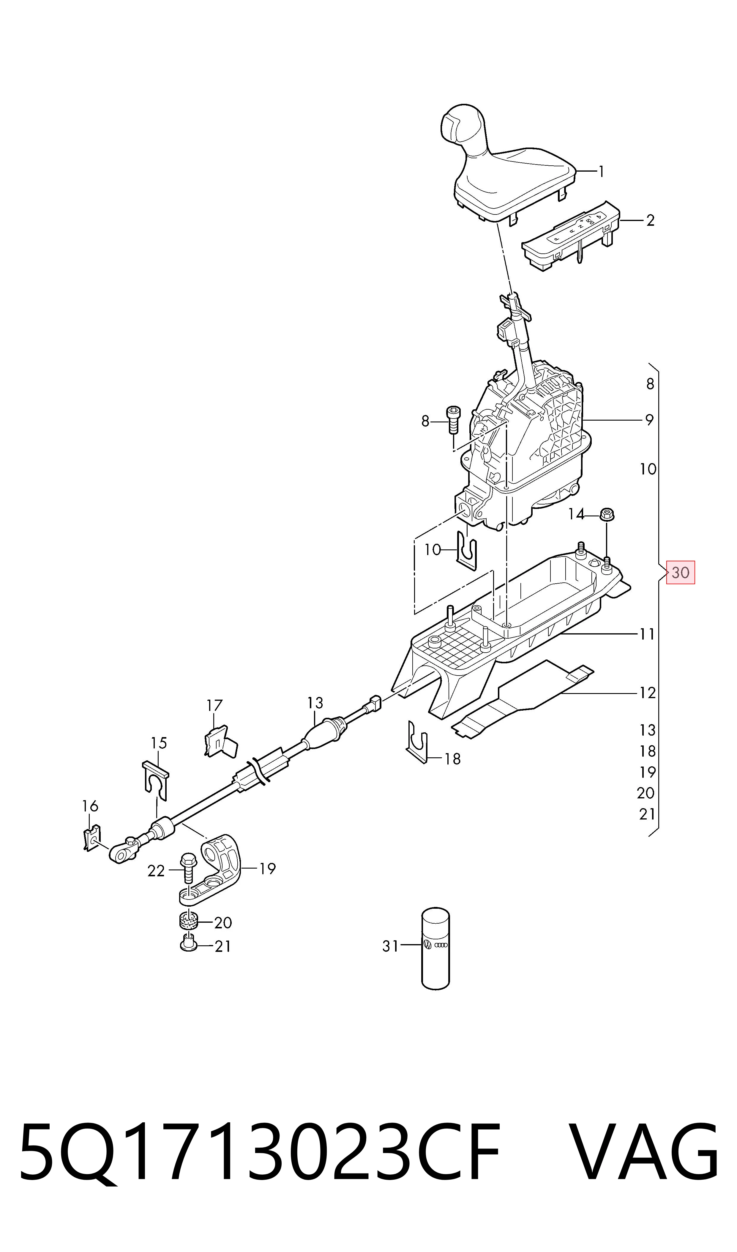 Comprar Palanca de cambios Audi Q2  GAB, GAG