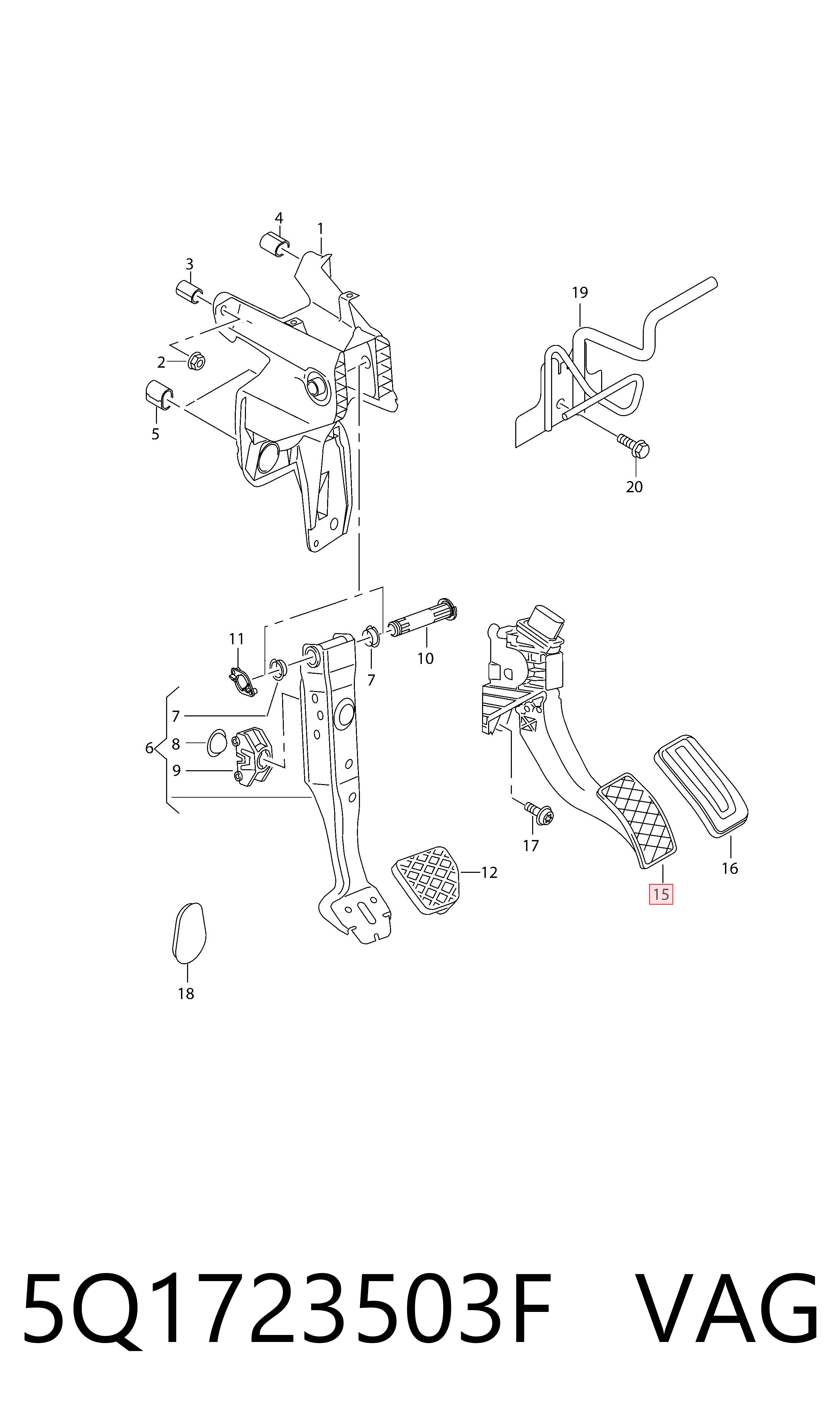 Potenciómetro pedal acelerador Audi A3 sedán (8VS, 8VM) (2013 - 2020) precio, desde 33,40 EUR