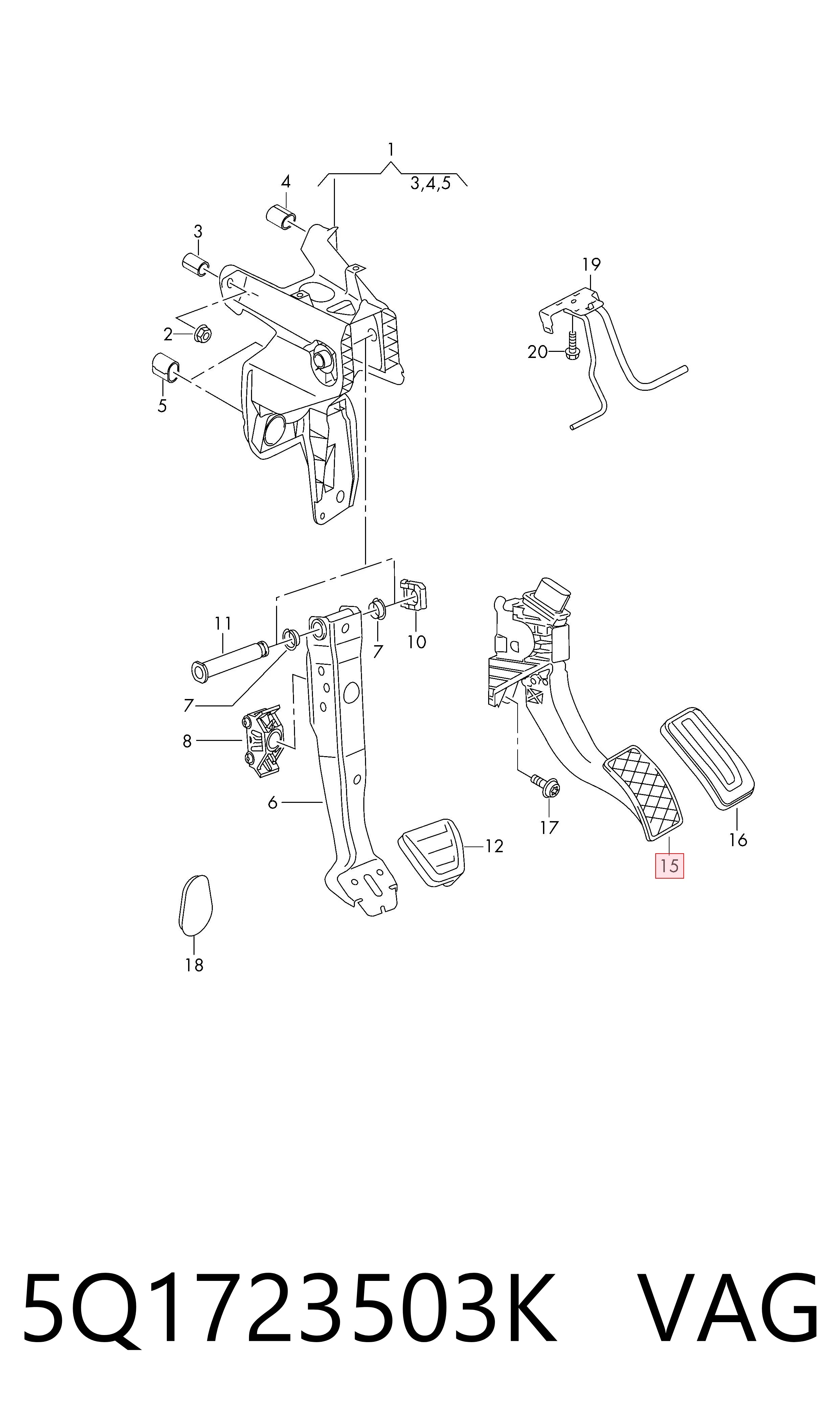 Potenciómetro pedal Audi A3 