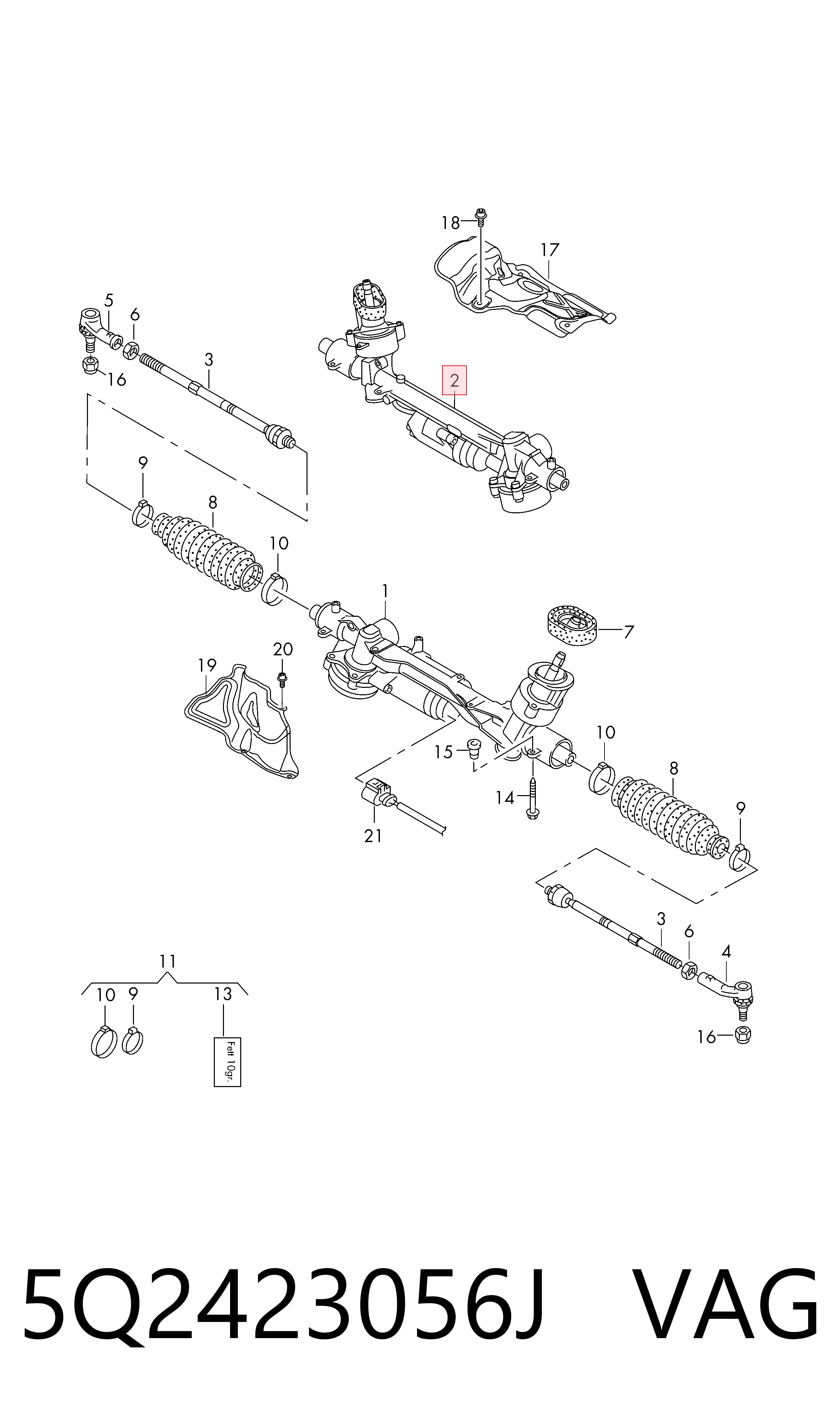 Comprar Cremallera de dirección Audi TT  FV9, FVR