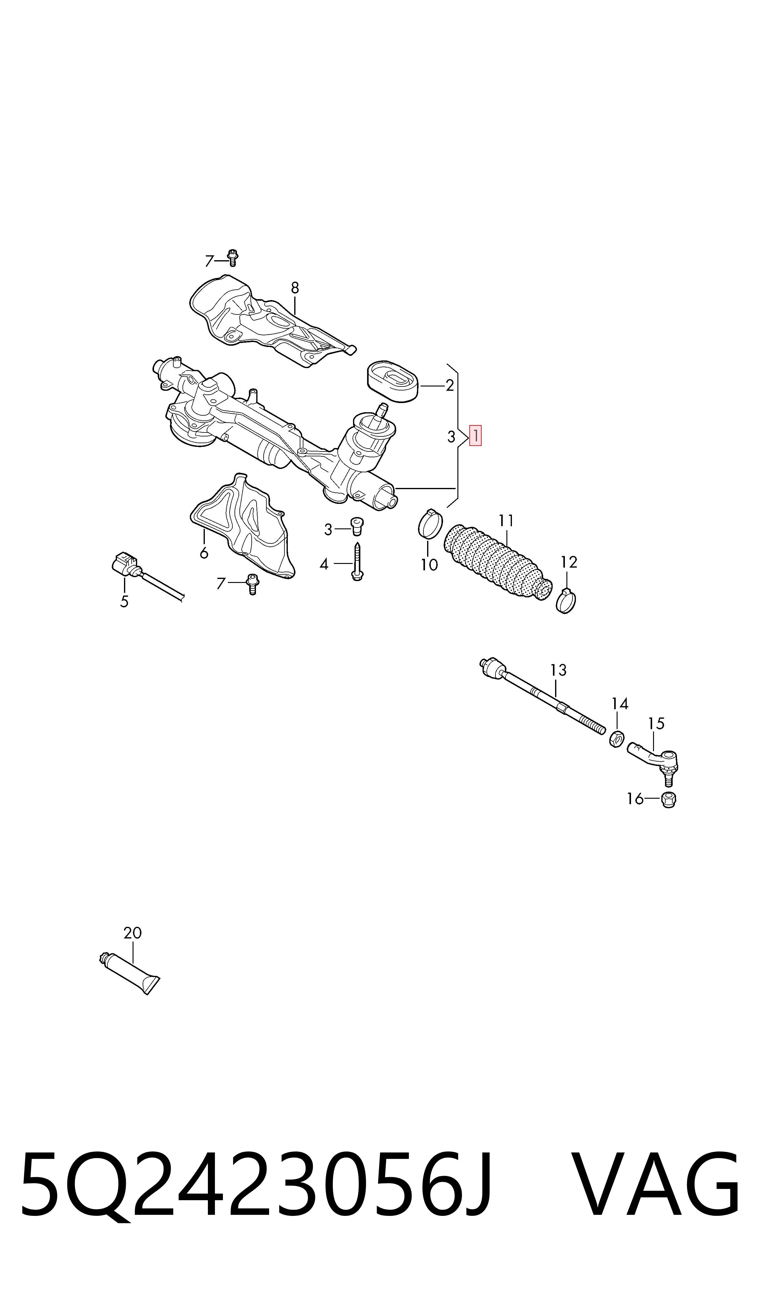 Engranaje de dirección Audi TT roadster (FV9, FVR) (2014 - 2026) precio, desde 461,96 EUR
