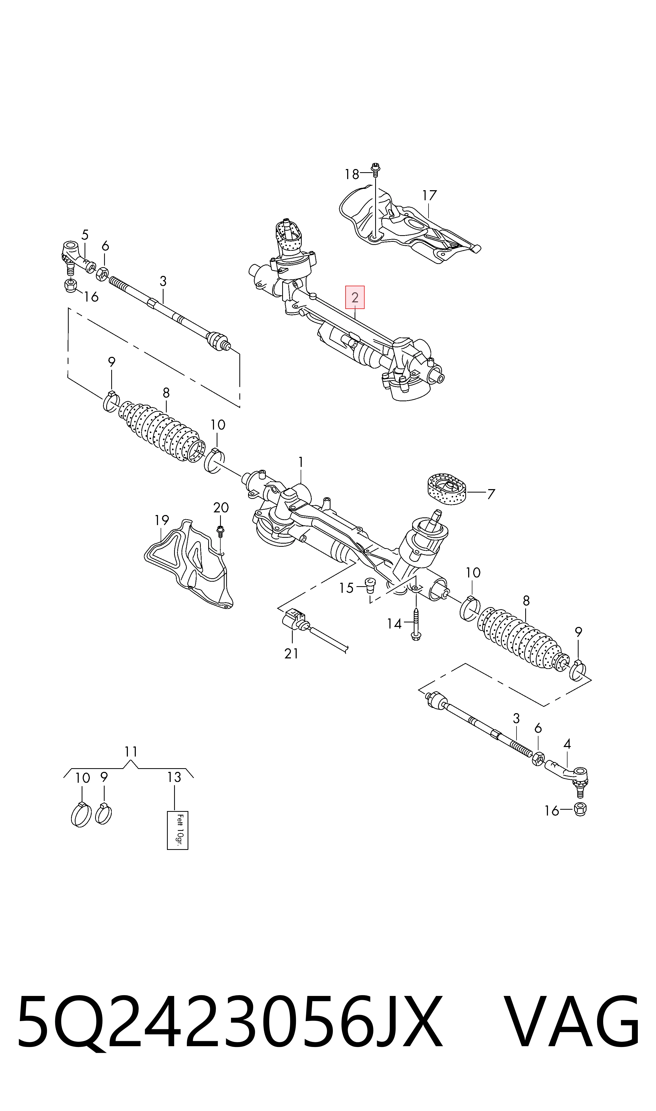 Caja de dirección Audi TT 