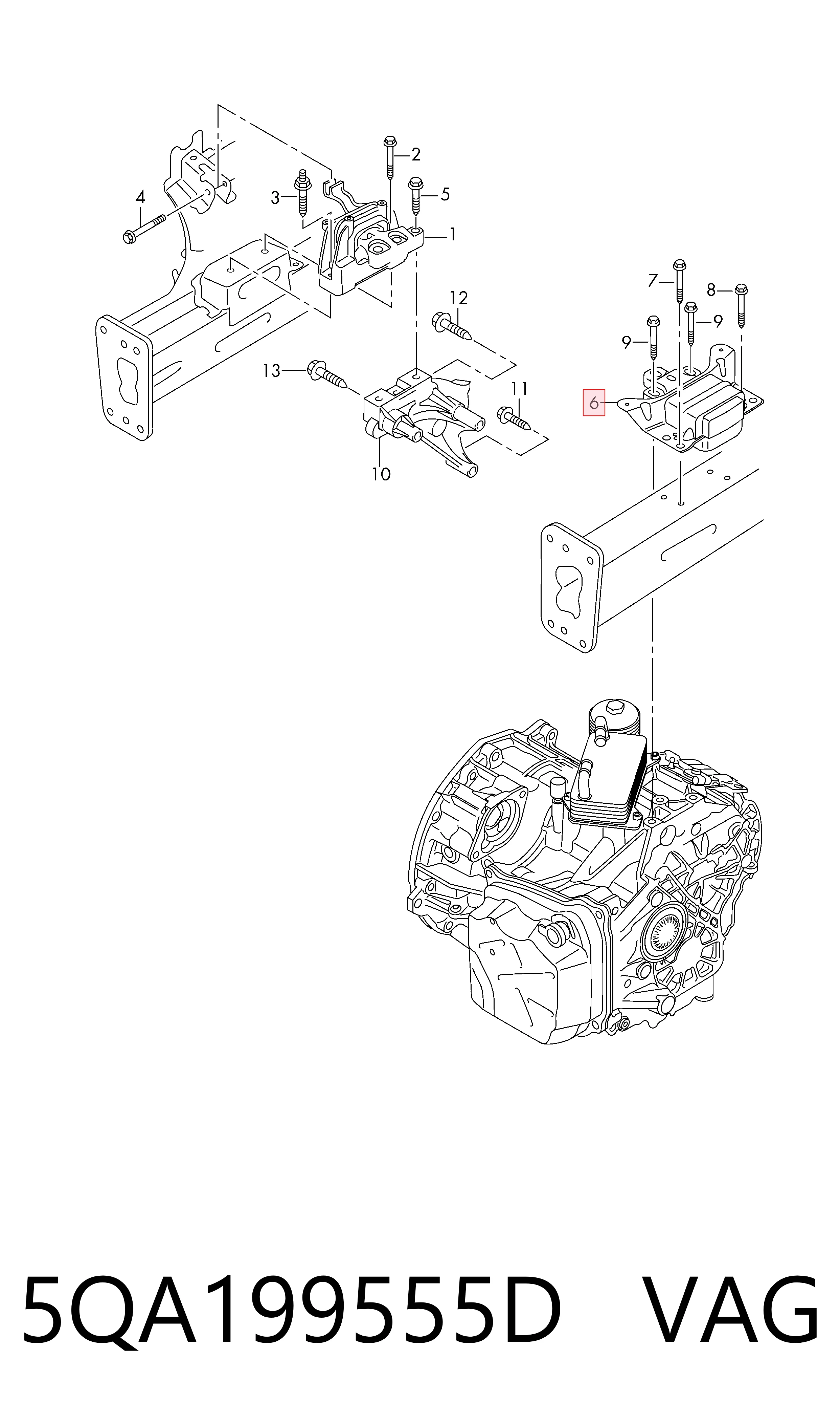 Soporte izquierdo del motor AND 51199013 precio, desde 83,18 EUR
