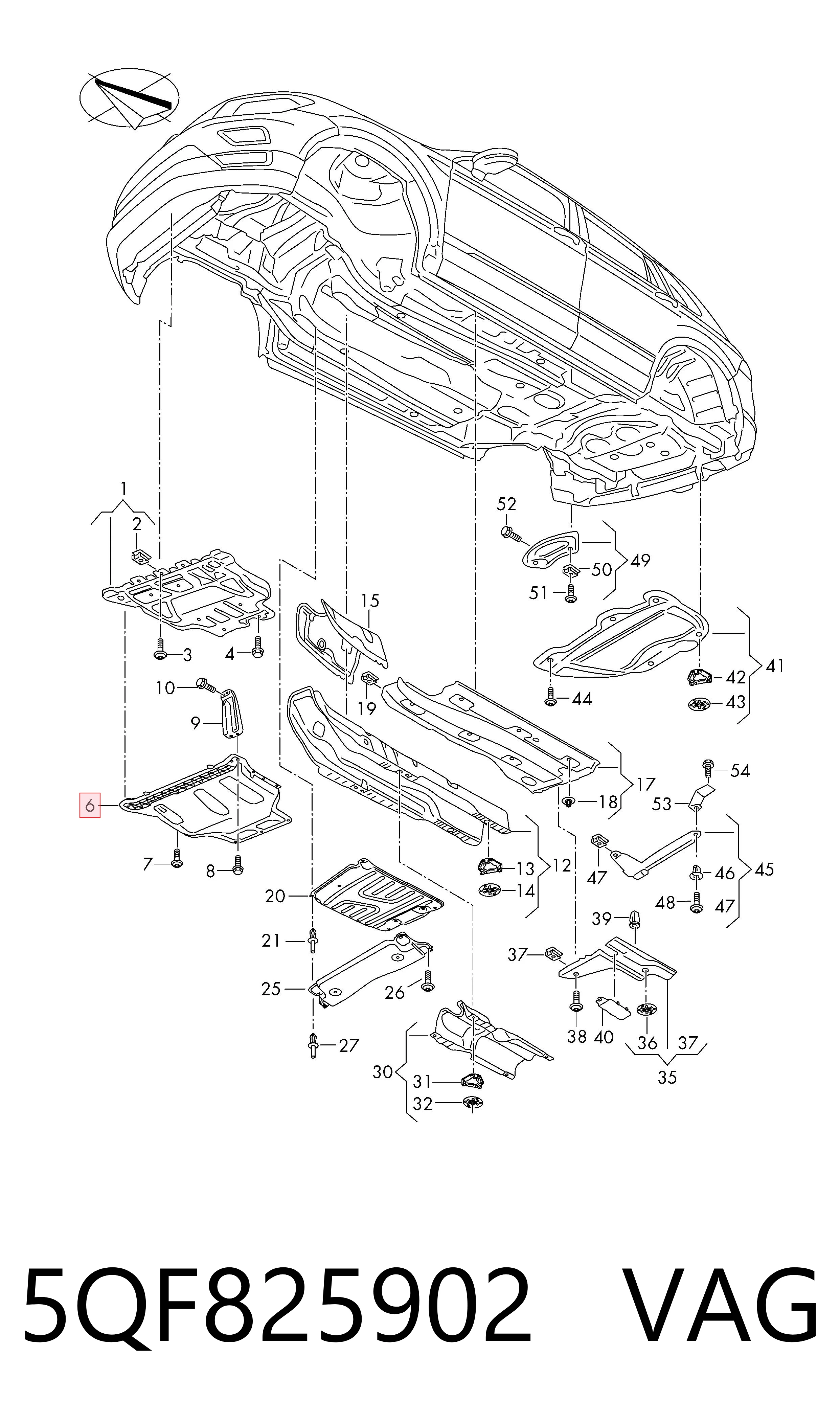Protección motor / empotramiento para Audi Q3  F3B