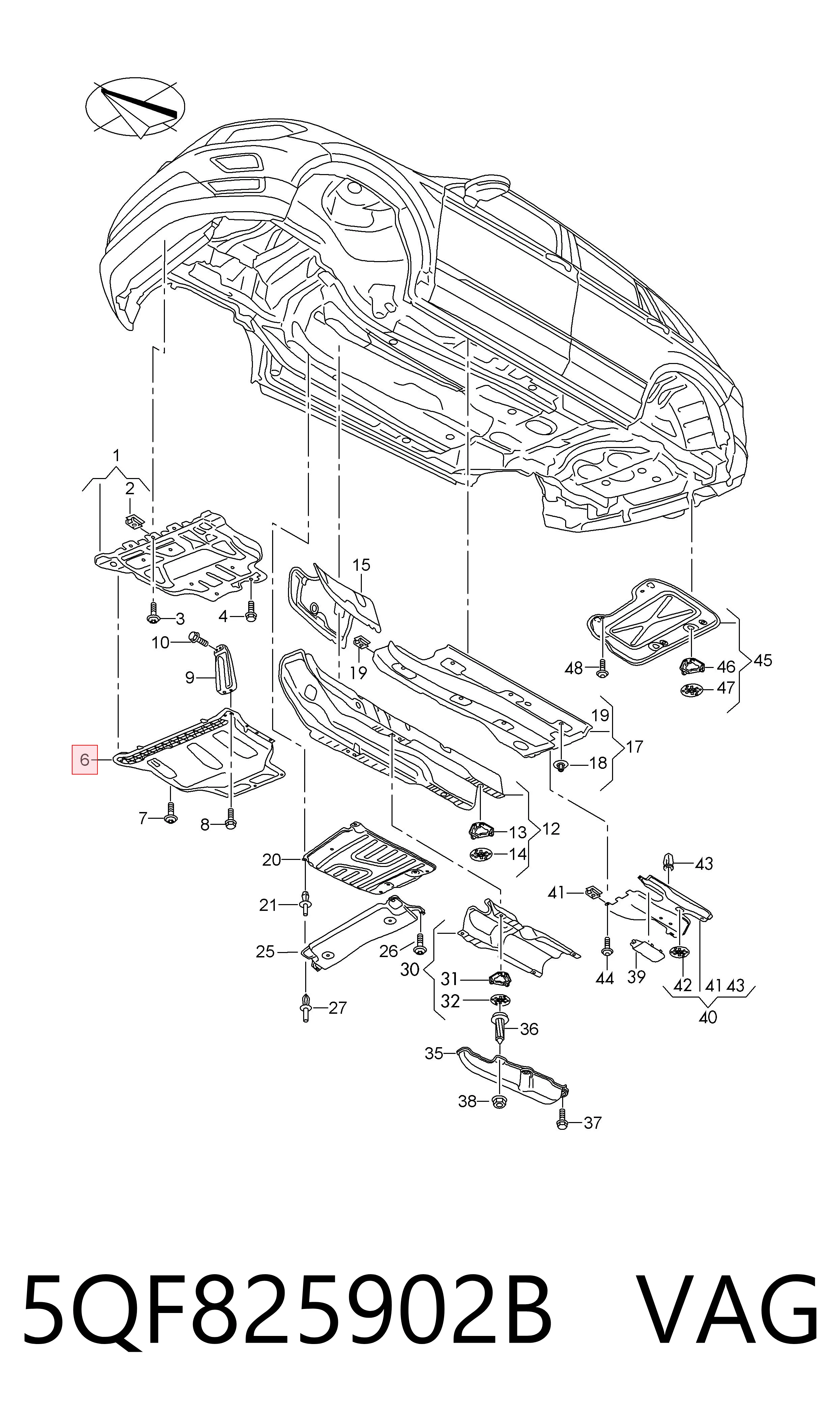 Protector antiempotramiento del motor  Audi Q3  SUV comprar en España