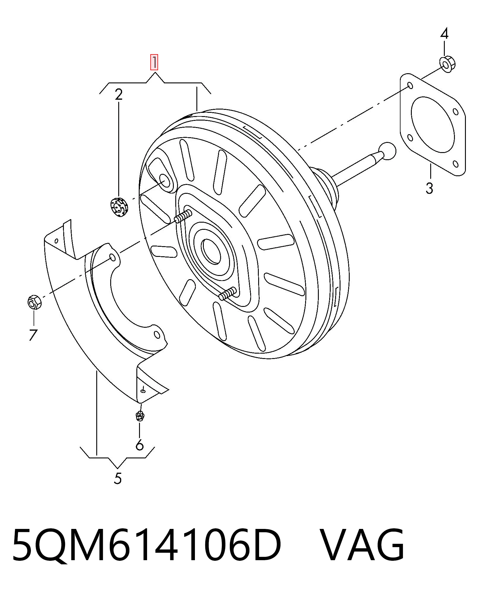 Servofreno VAG 5QM614106D precio, desde 364,27 EUR