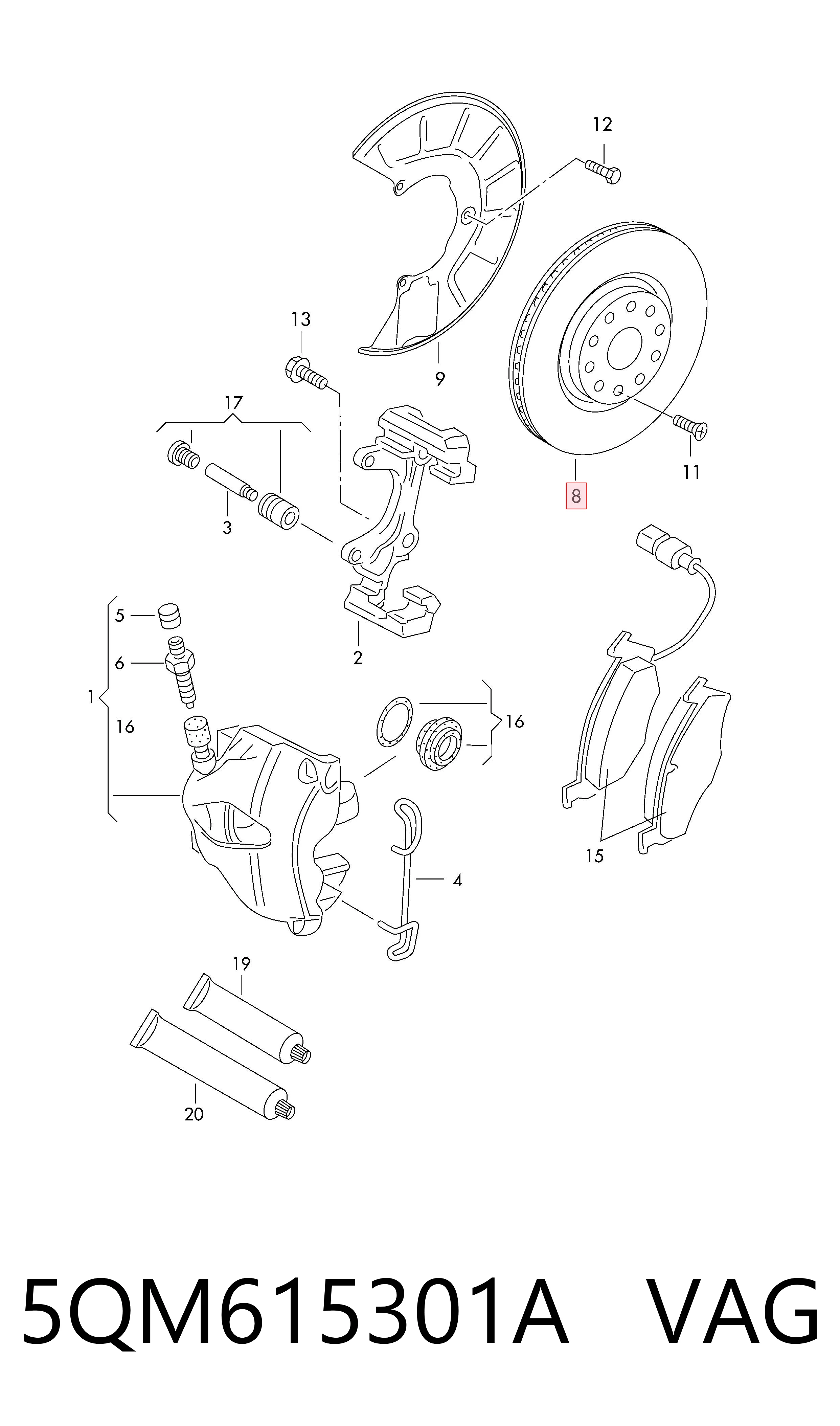 5QM615301A VAG Discos