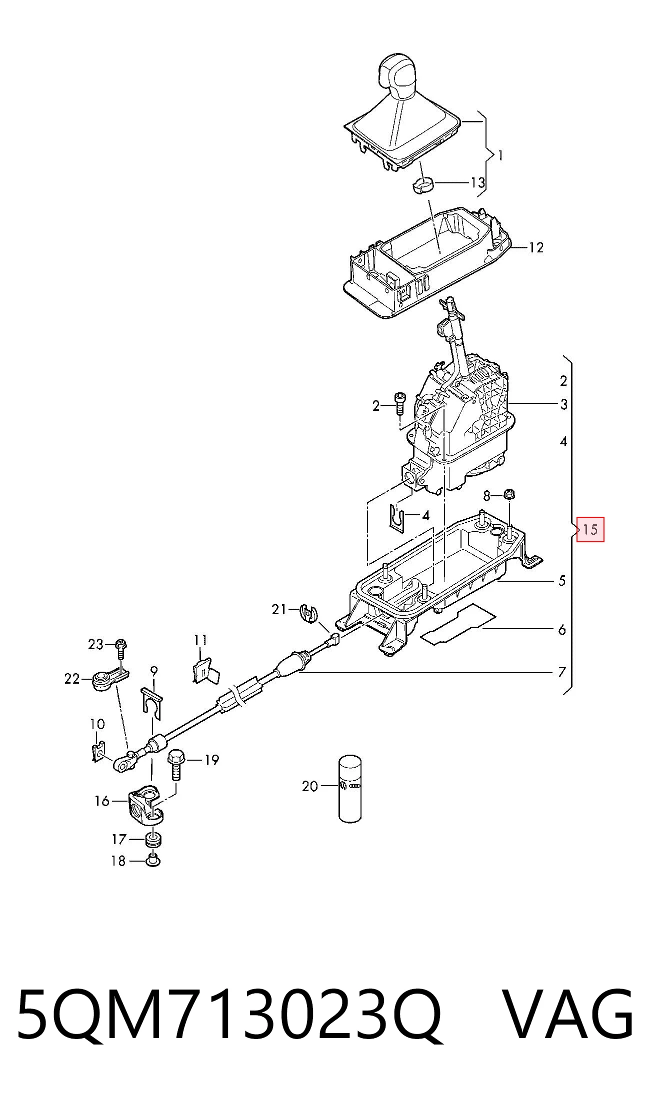 Mecanismo selector de marchas Volkswagen Jetta VII sedán (BU3, BU4) (2017 - 2026) precio, desde 66,55 EUR