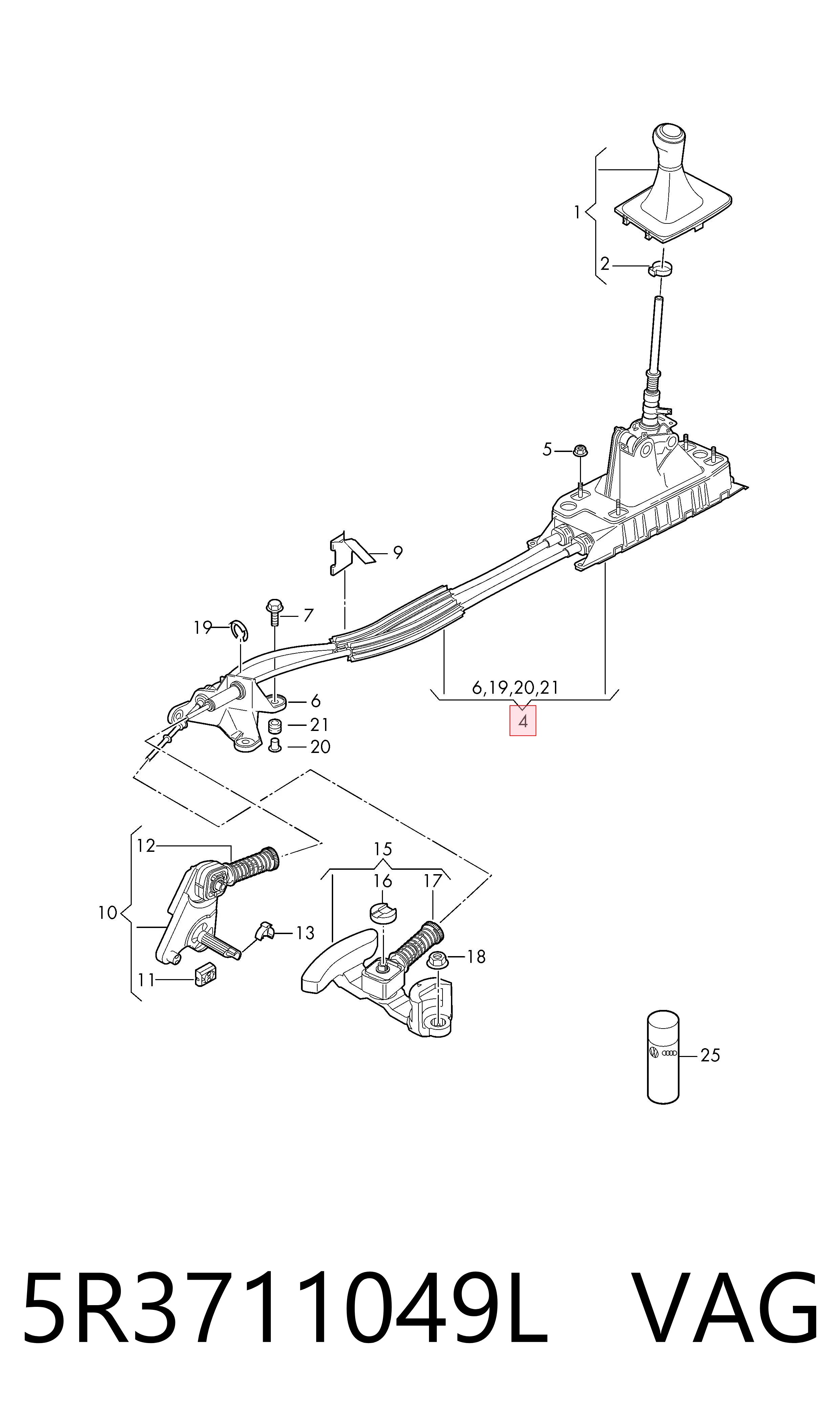 Palanca selectora cambio de marcha para Audi A1 Sportback GBA