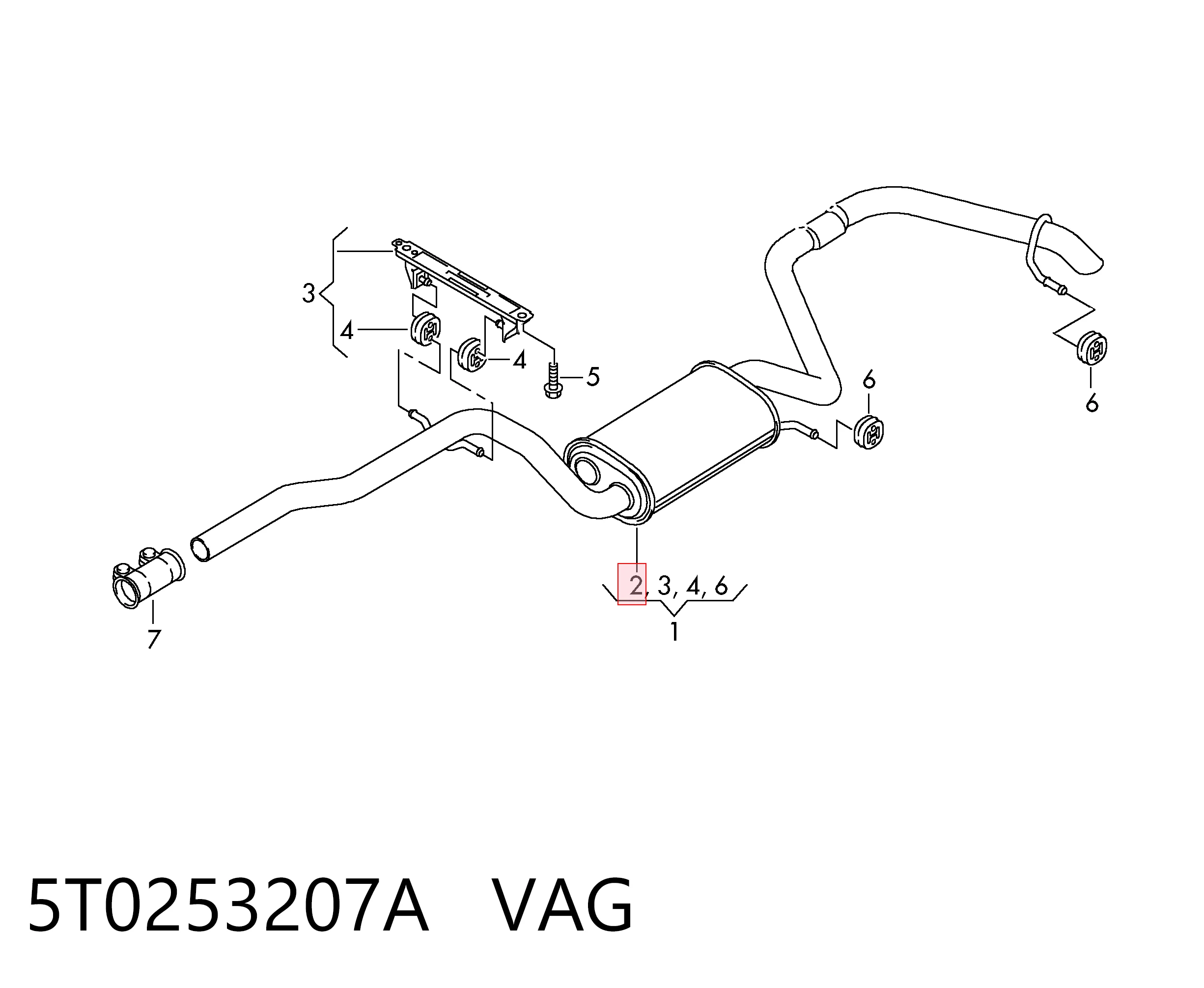 Comprar Silenciador trasero Volkswagen Touran II 1T3 a bajo precio