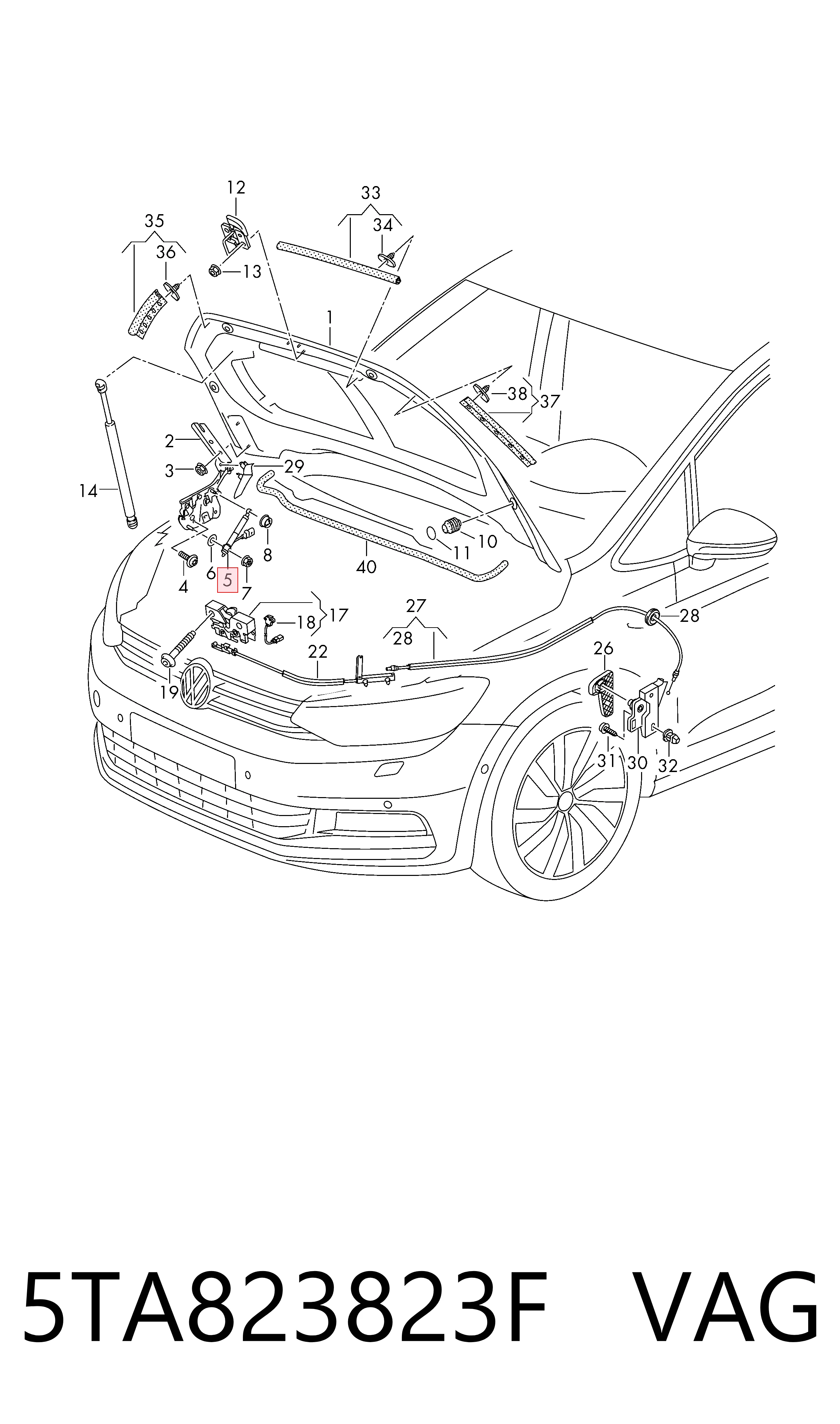  VAG 5TA823823F precio, desde 119,25 EUR