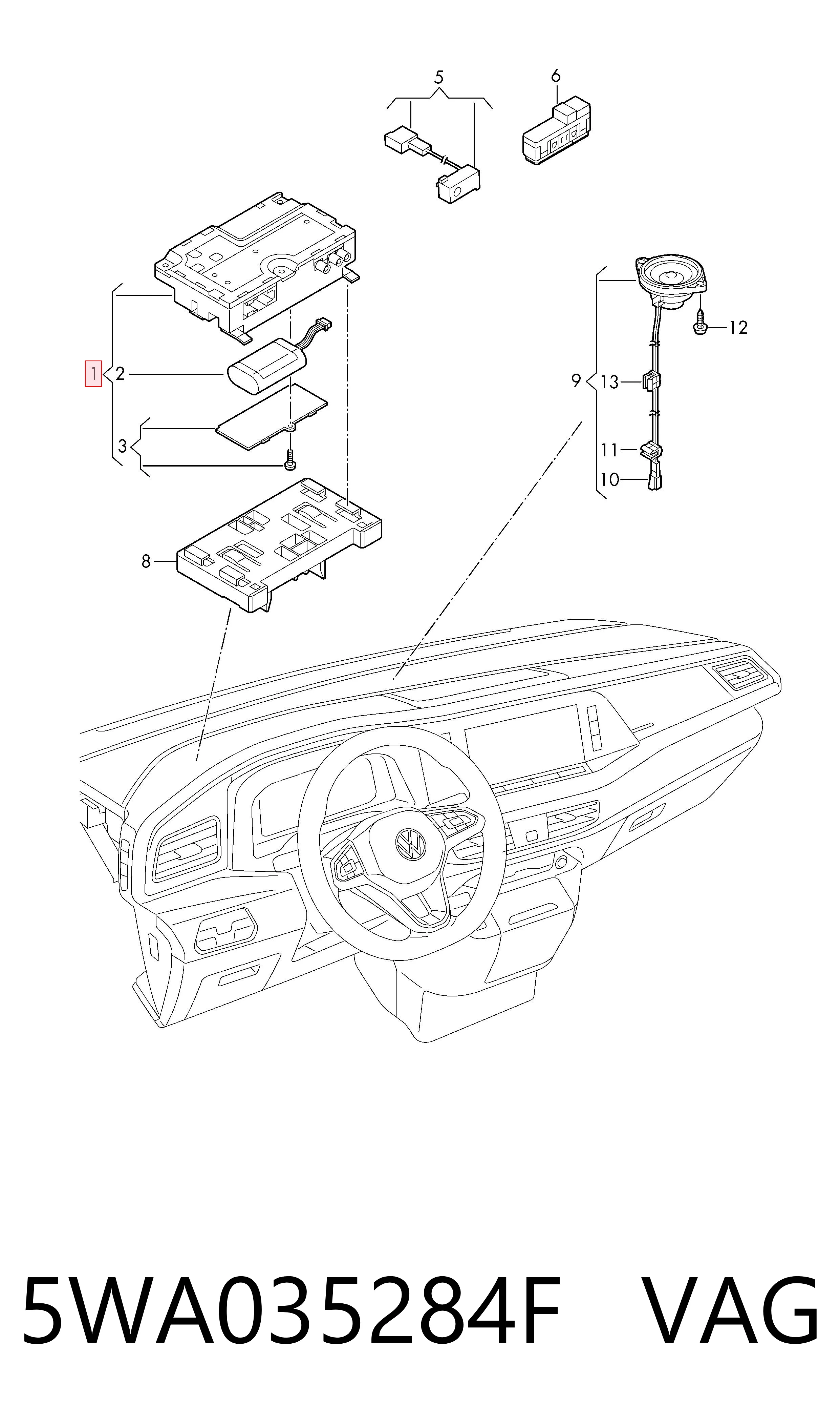  VAG 5WA035284F precio, desde 328,15 EUR